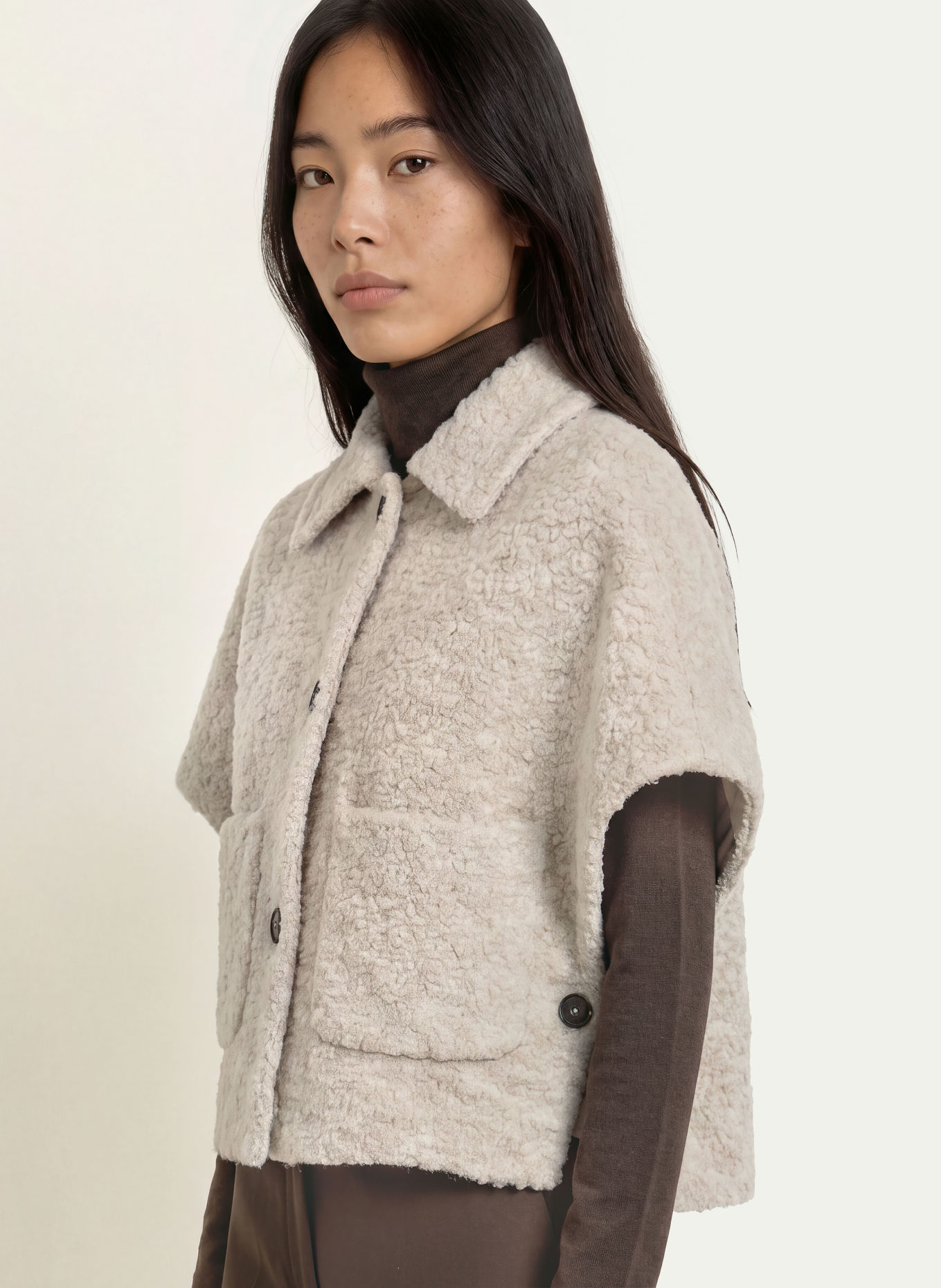 Marc O'Polo Bouclé-Cape: BEIGE