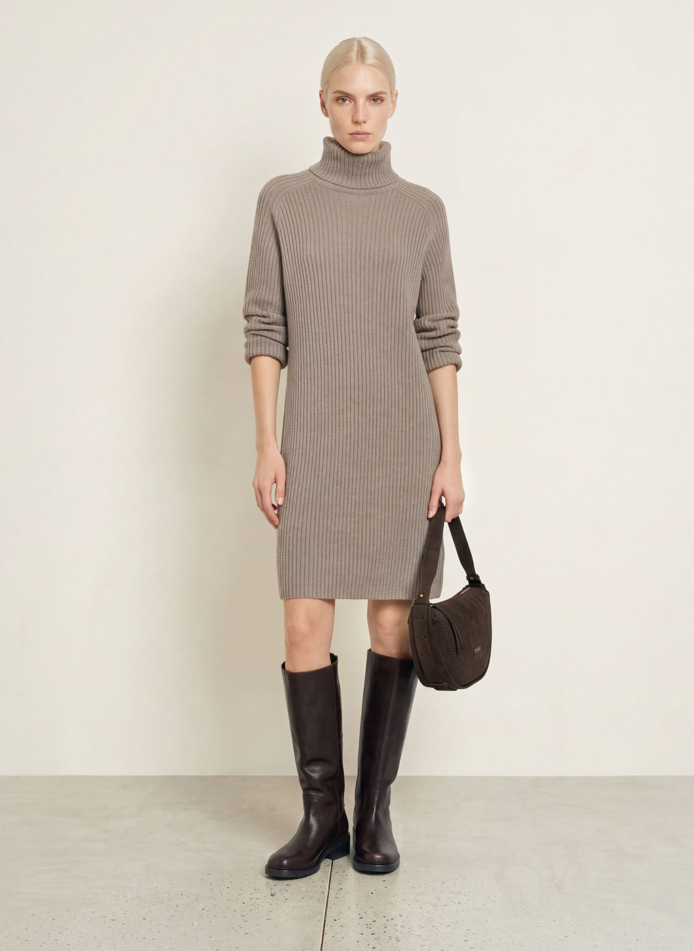 Marc O'Polo Strickkleid: TAUPE
