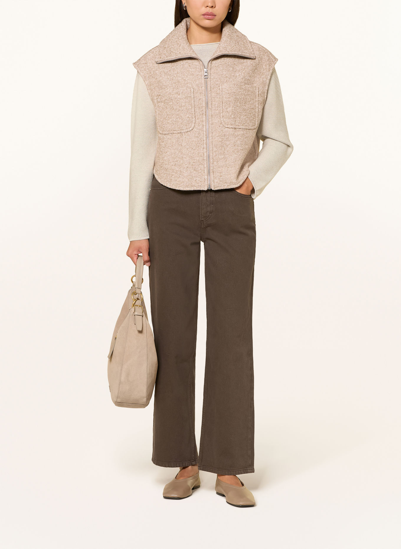 Marc O'Polo Strickweste: BEIGE