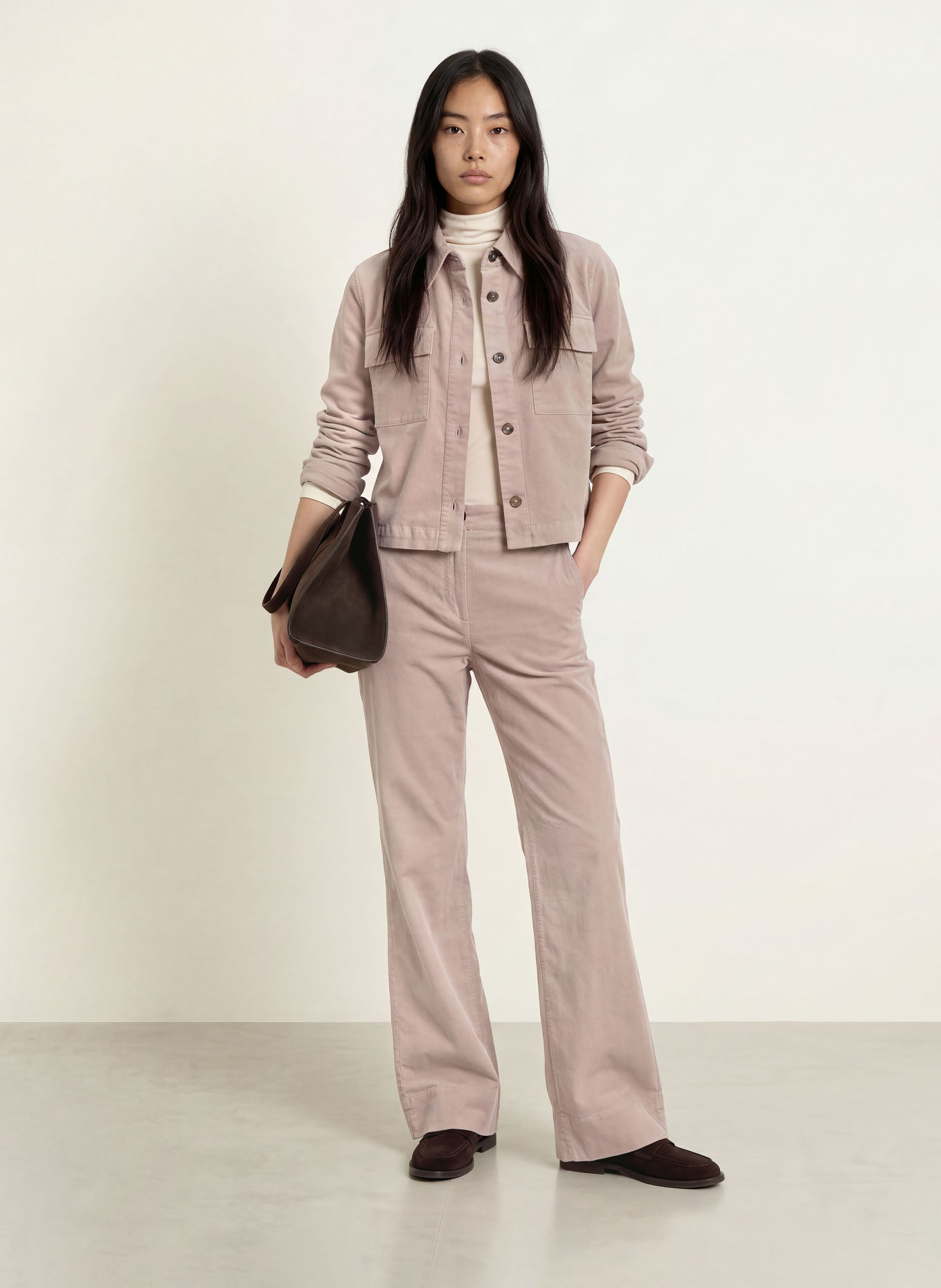 Marc O'Polo Pantaloni Marlene LANDE din velur: BEJ