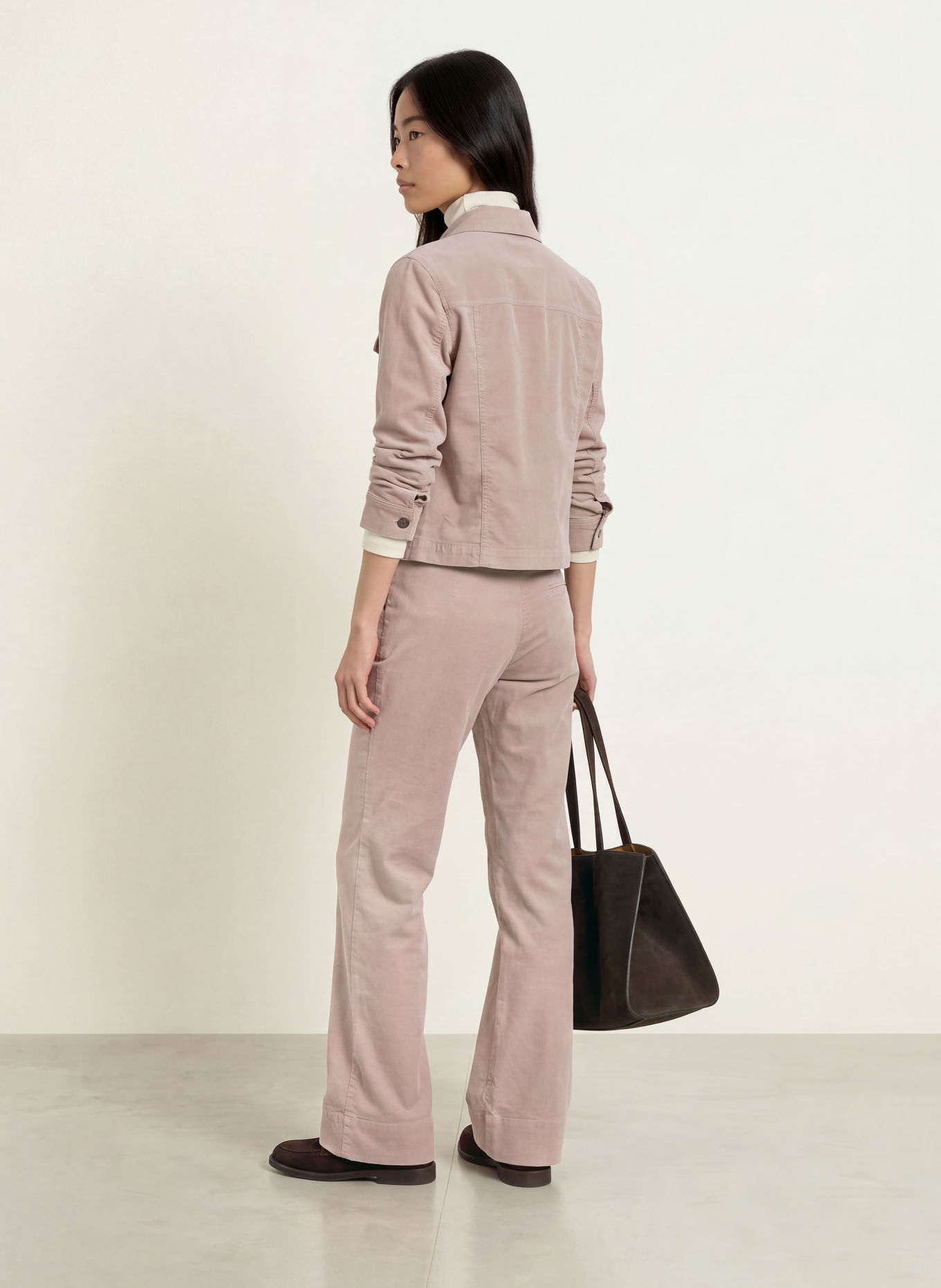 Marc O'Polo Pantaloni Marlene LANDE din velur: BEJ