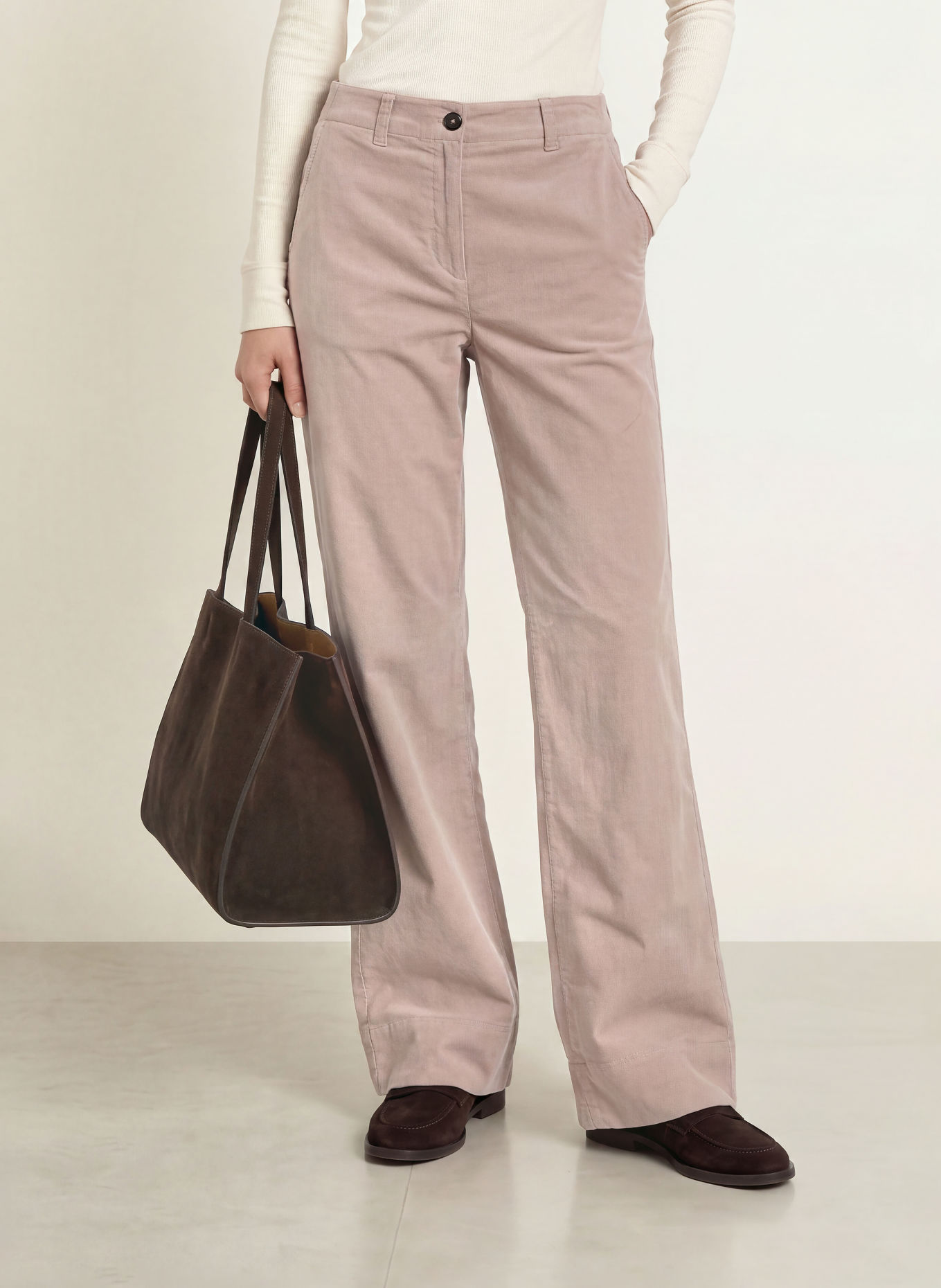 Marc O'Polo Pantaloni Marlene LANDE din velur: BEJ