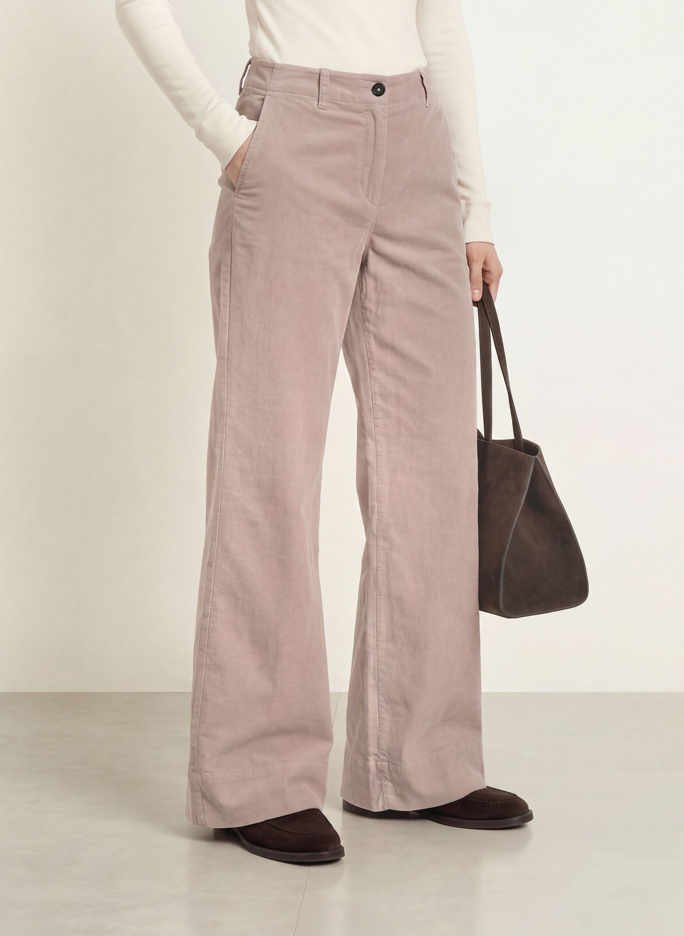 Marc O'Polo Pantaloni Marlene LANDE din velur: BEJ