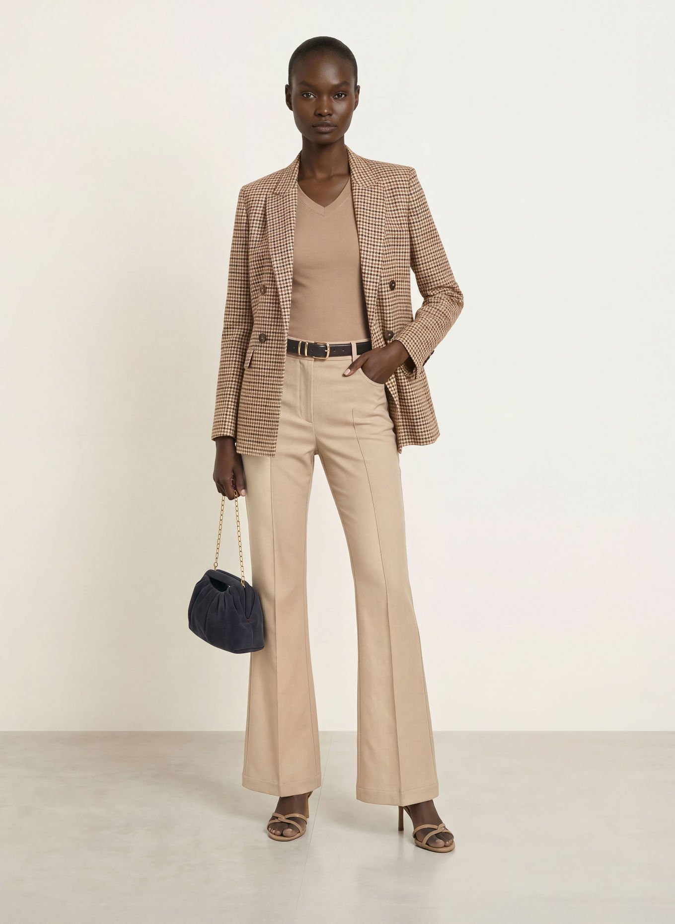 REISS Blazer WILLOW: BEIGE / BRAUN / SCHWARZ