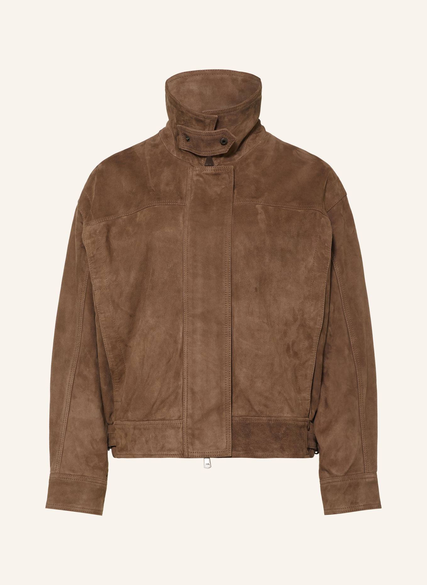 REISS Leren blouson COOPER: BRUIN
