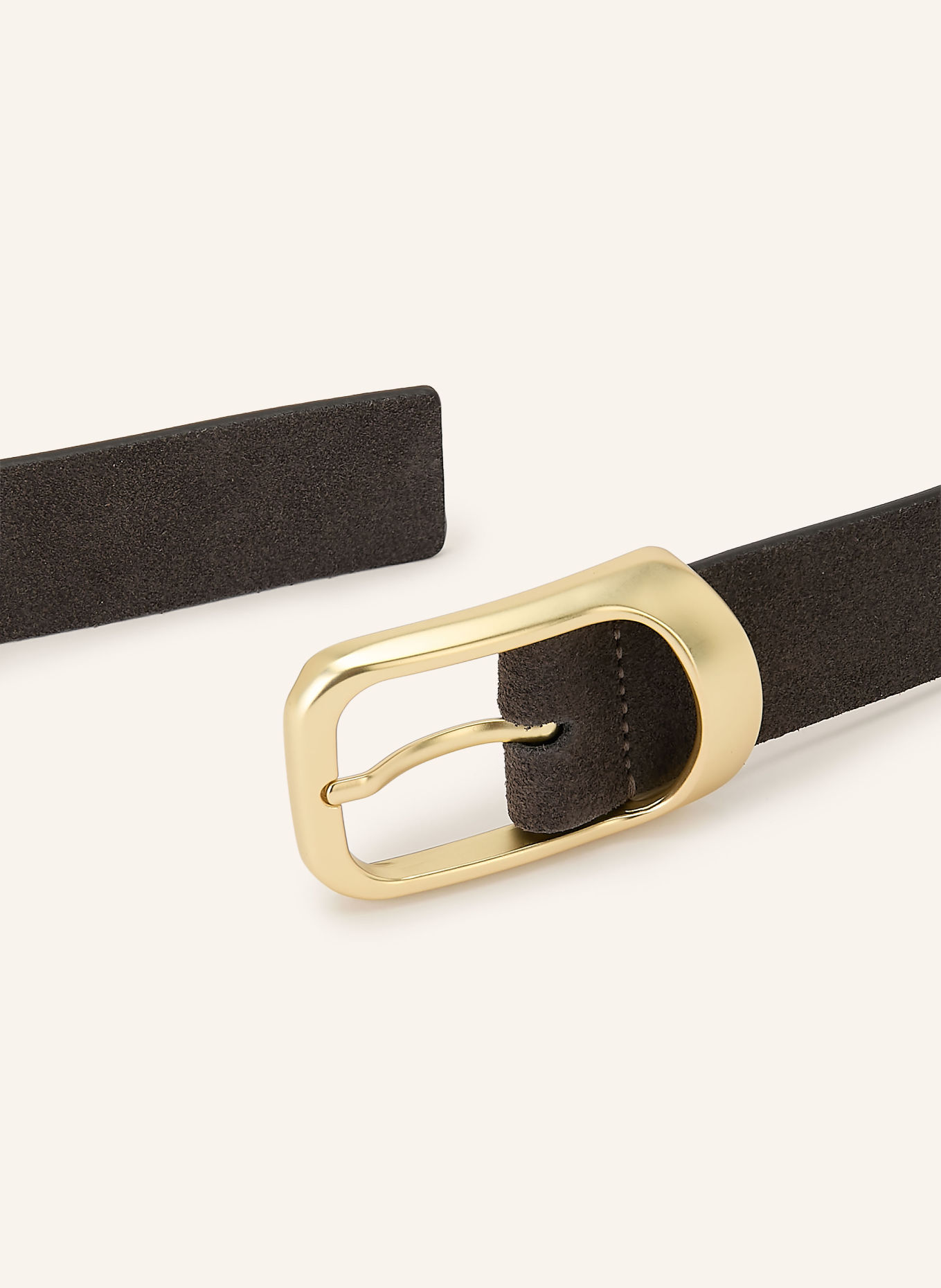 REISS Ceinture en cuir EVIE: GRIS FONCÉ / OR