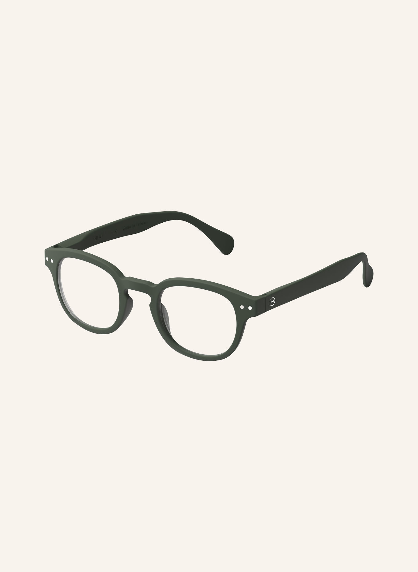 IZIPIZI Okulary do czytania #C: KHAKI/ PRZEZROCZYSTY