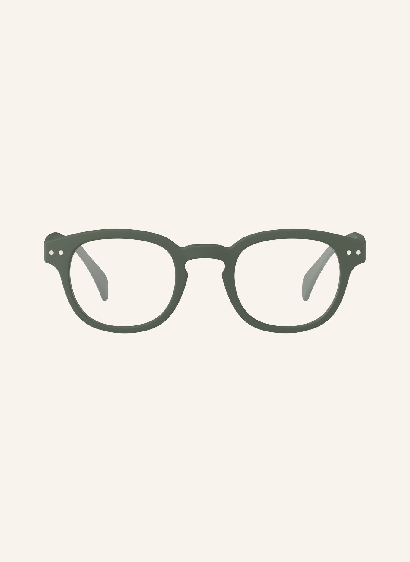 IZIPIZI Okulary do czytania #C: KHAKI/ PRZEZROCZYSTY