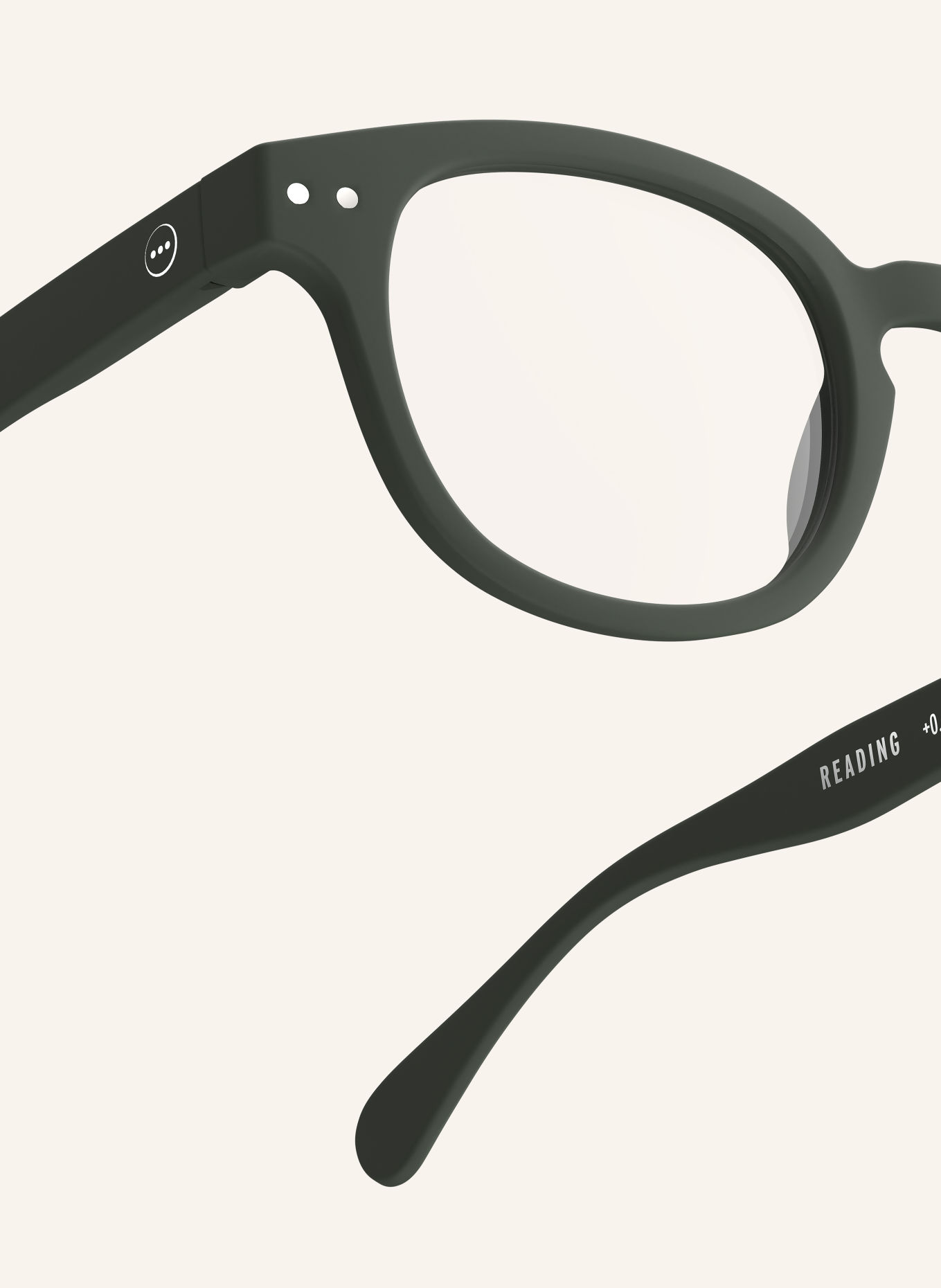 IZIPIZI Okulary do czytania #C: KHAKI/ PRZEZROCZYSTY