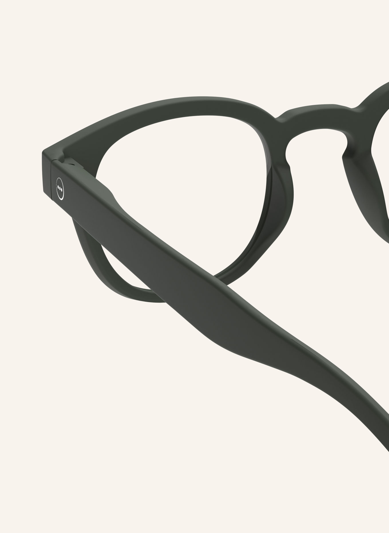 IZIPIZI Okulary do czytania #C: KHAKI/ PRZEZROCZYSTY
