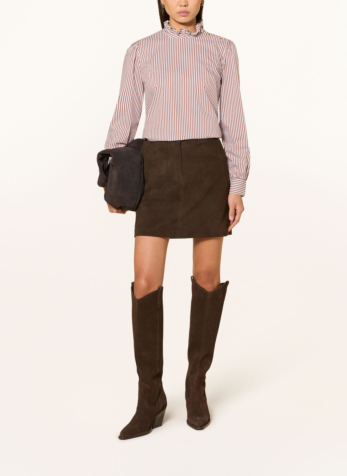 Rich & Royal Blusenshirt: BRAUN / WEISS