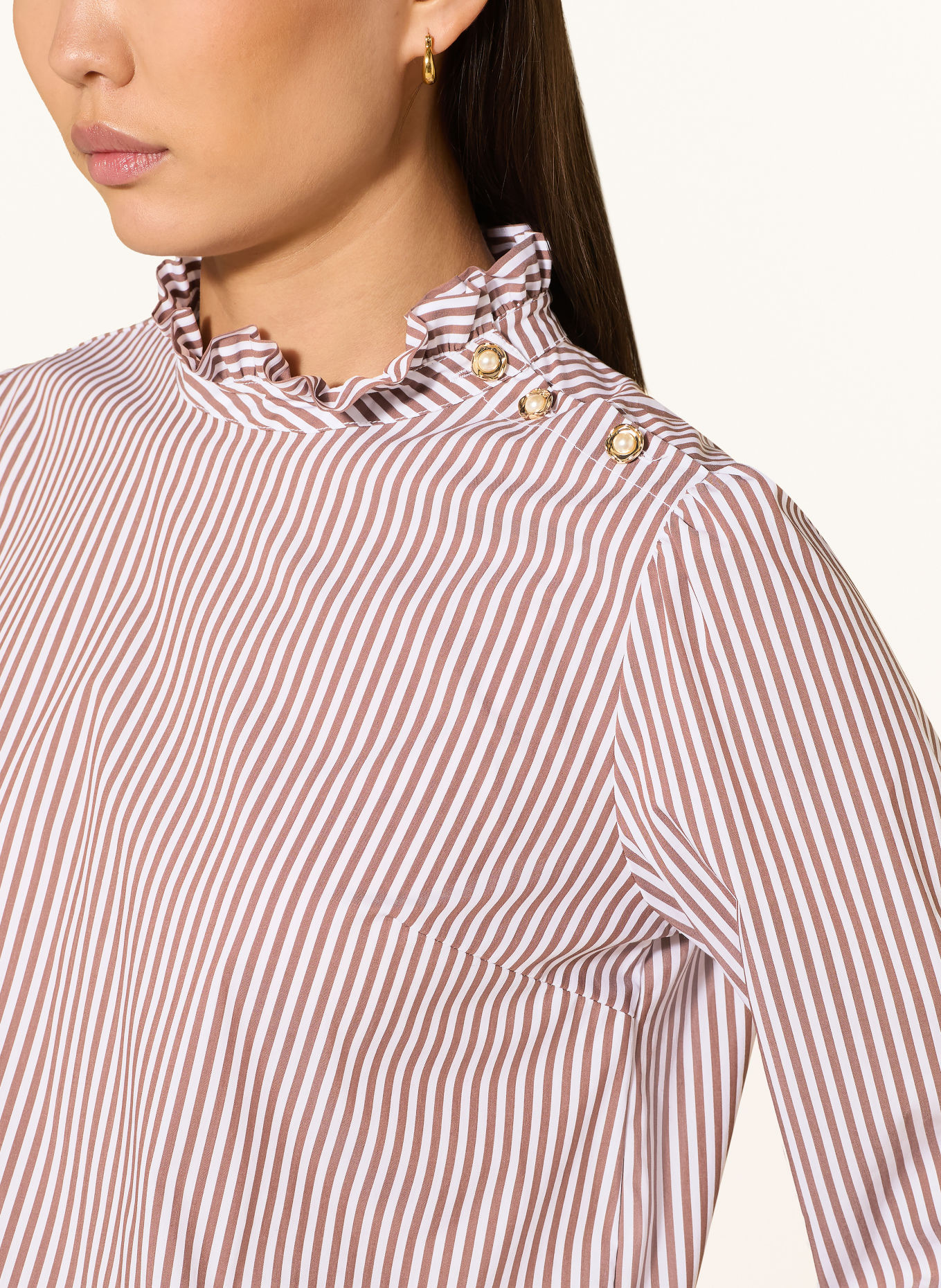 Rich & Royal Blusenshirt: BRAUN / WEISS