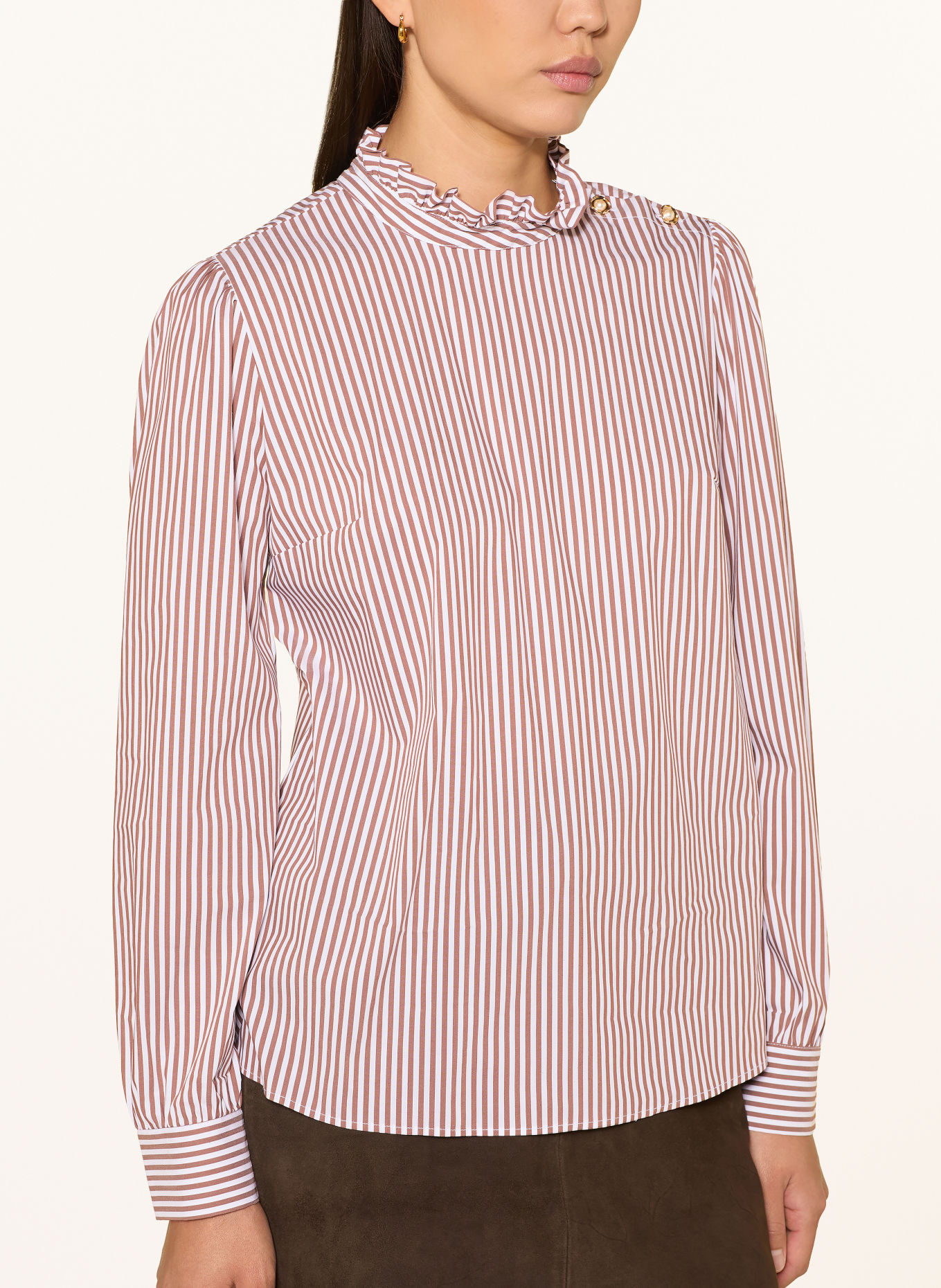 Rich & Royal Blusenshirt: BRAUN / WEISS