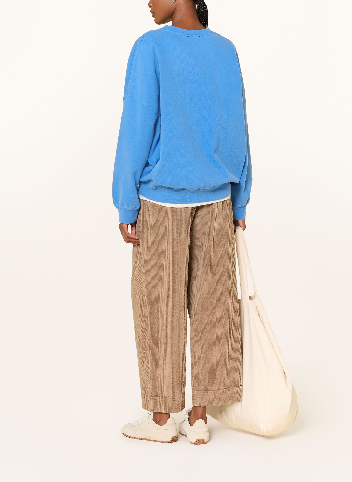 American Vintage Pantalon 7/8 PADOW en velours côtelé: MARRON