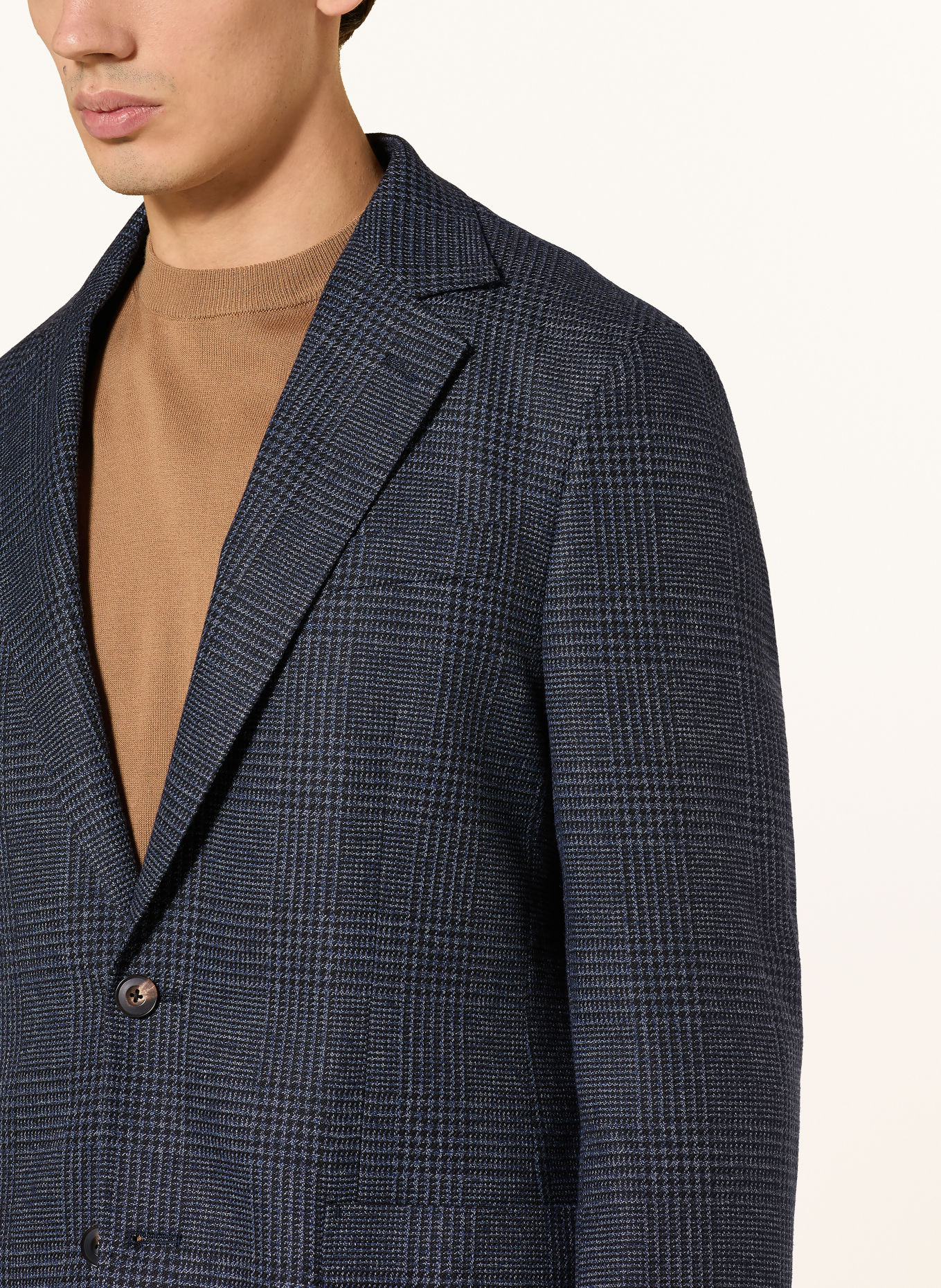 REISS Sako KYLE Extra Slim Fit s odnímatelným límcem: TMAVĚ MODRÁ / ČERNÁ