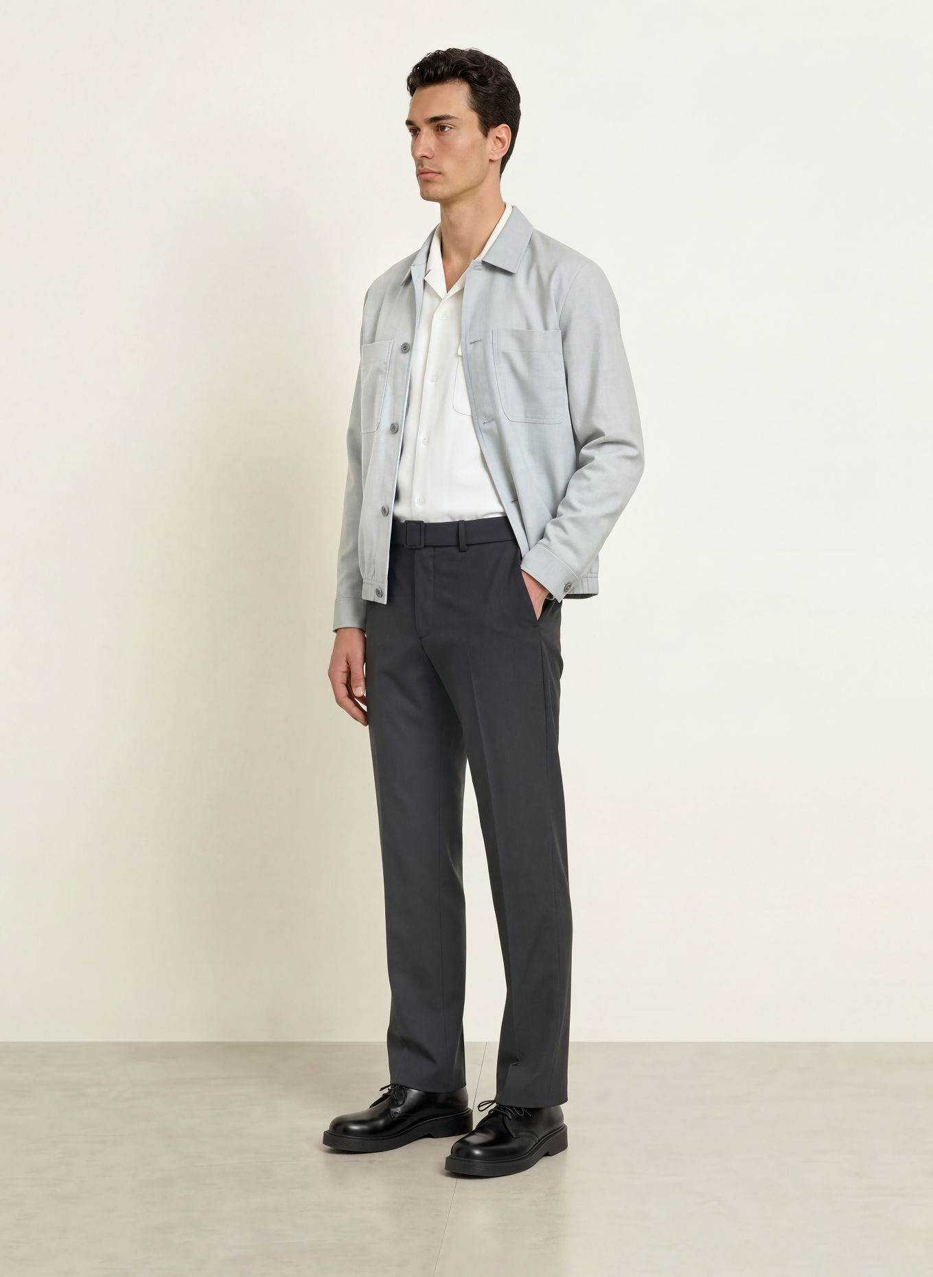 REISS Overshirt PENGE: ŠEDÁ