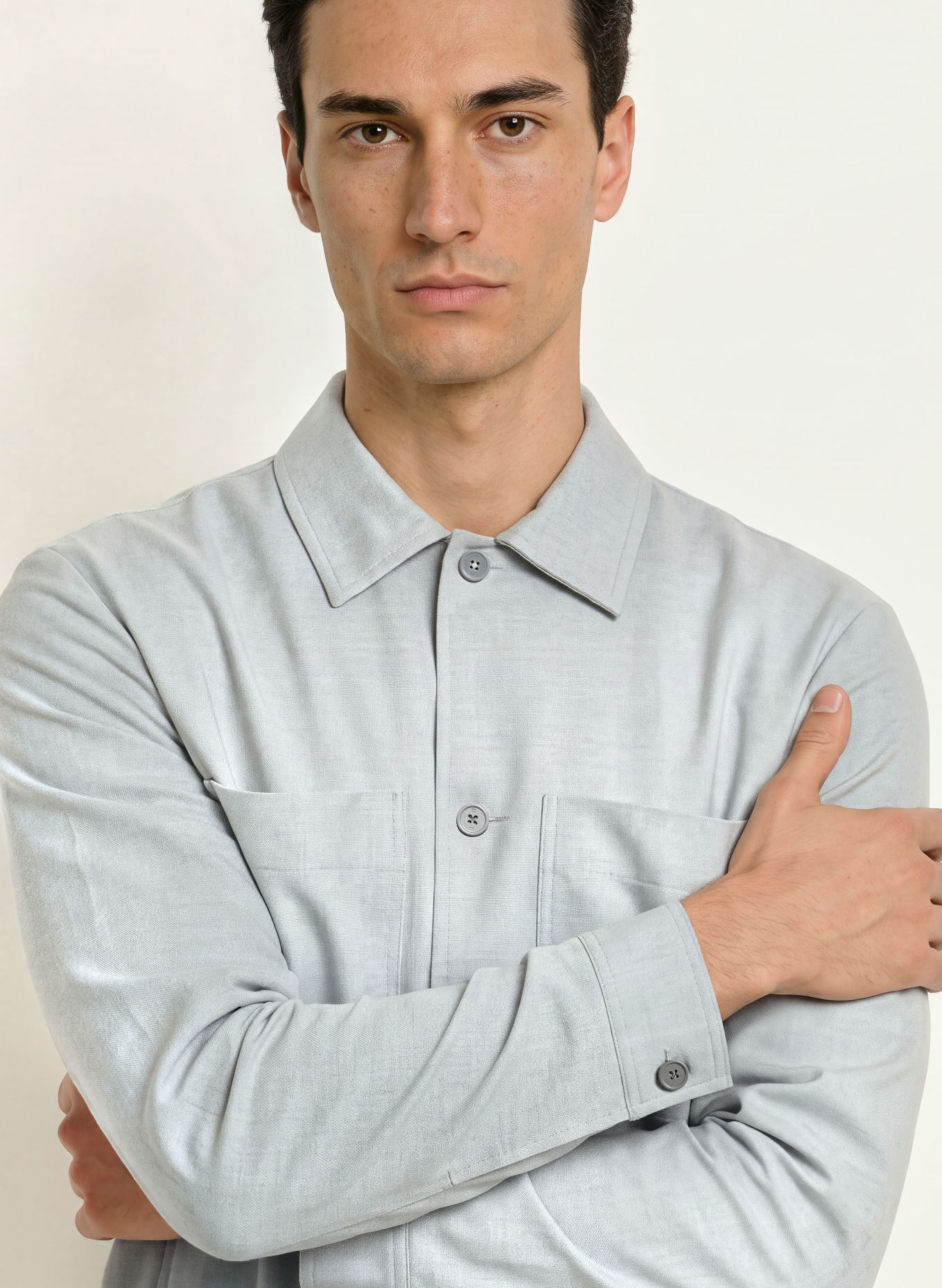 REISS Overshirt PENGE: ŠEDÁ