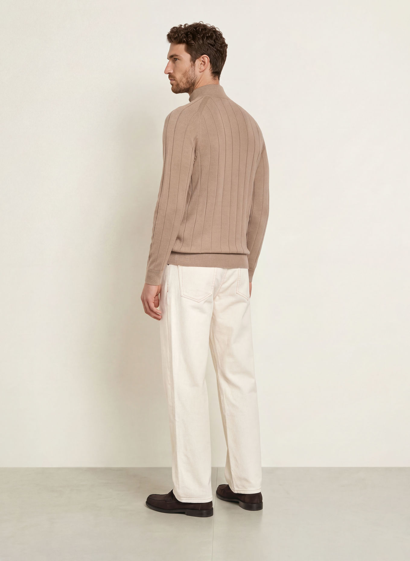 REISS Svetr troyer FINDLAY z merino vlny: VELBLOUDÍ