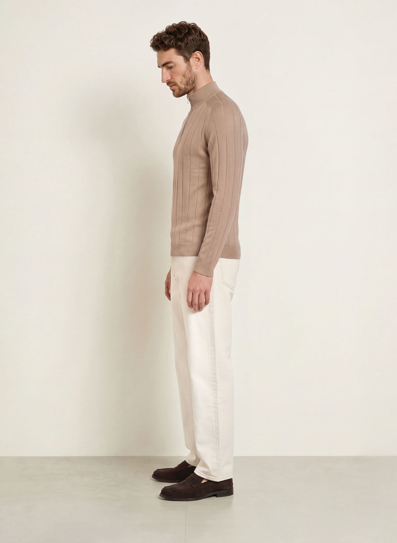 REISS Svetr troyer FINDLAY z merino vlny: VELBLOUDÍ