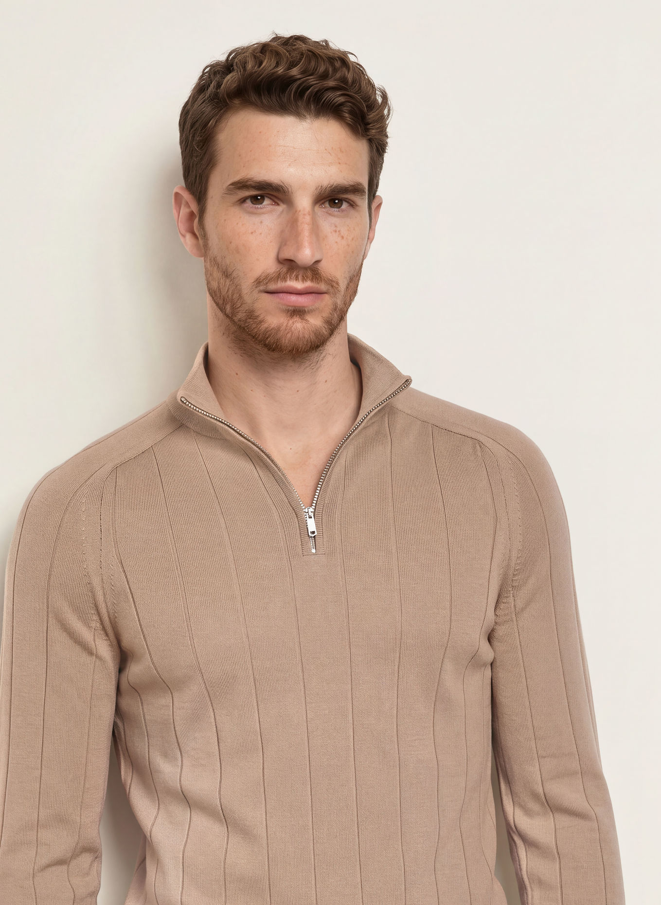 REISS Svetr troyer FINDLAY z merino vlny: VELBLOUDÍ