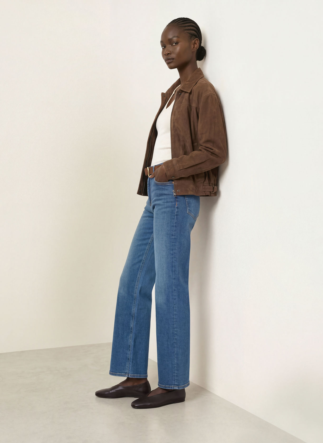 REISS Jean wide leg JAS: 31 MID BLUE
