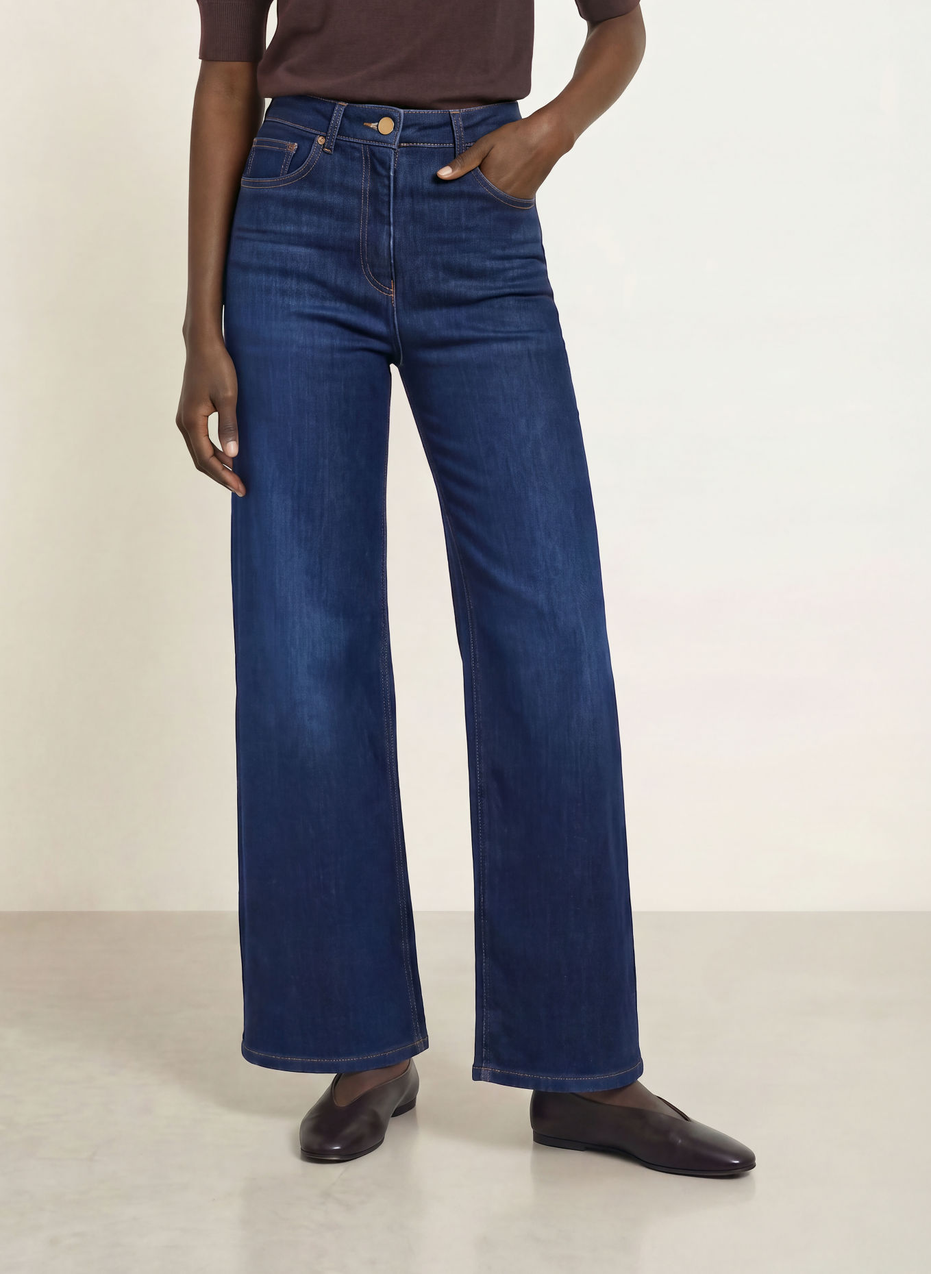 REISS Wide-Leg jeans JAS: 35 DARK BLUE