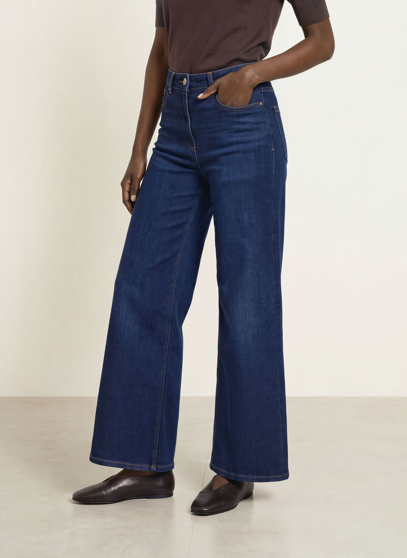 REISS Wide-Leg jeans JAS: 35 DARK BLUE