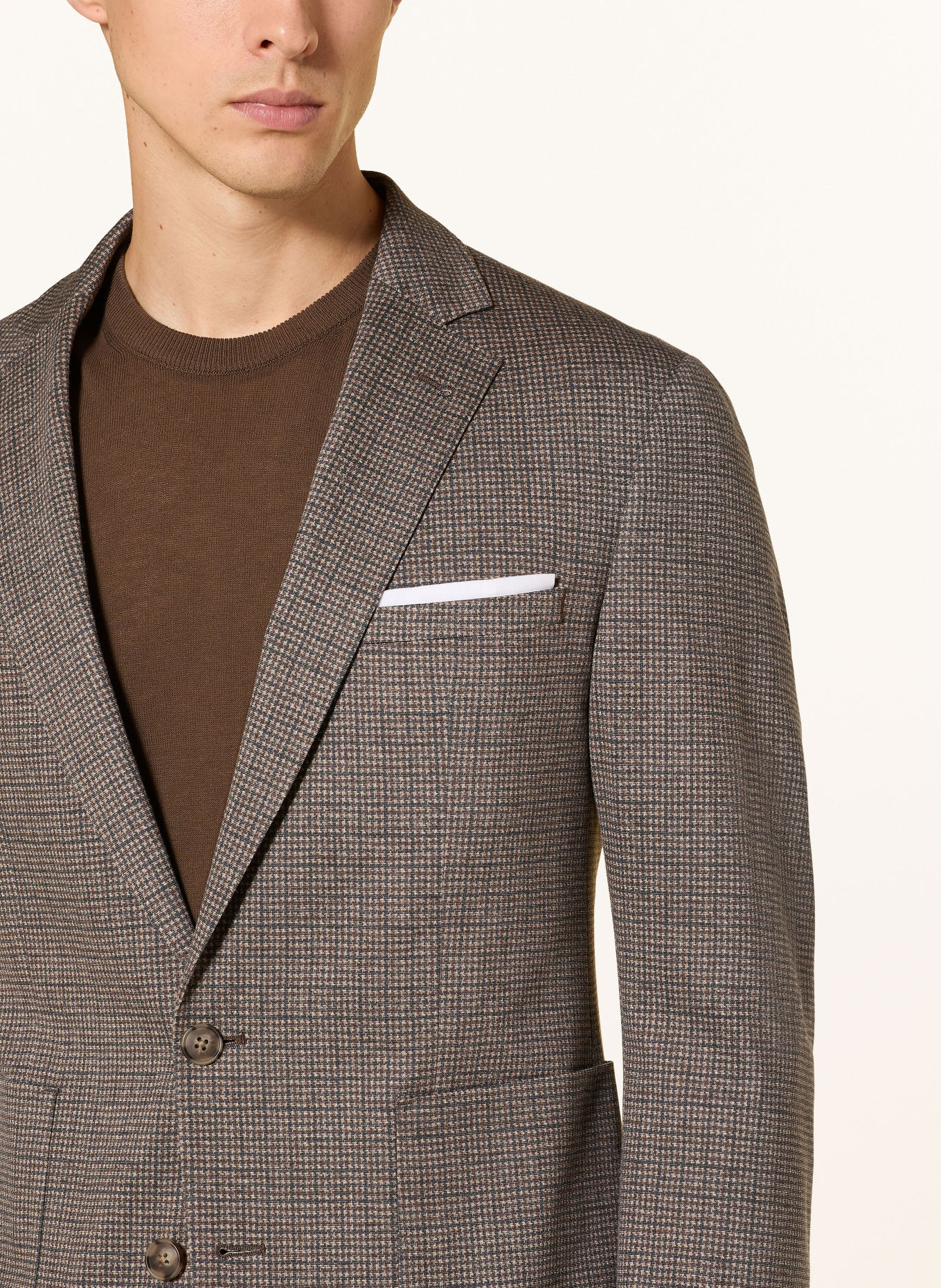 CINQUE Jerseyanzug CIDATIUS Extra Slim Fit: BRAUN / BEIGE / DUNKELGRAU
