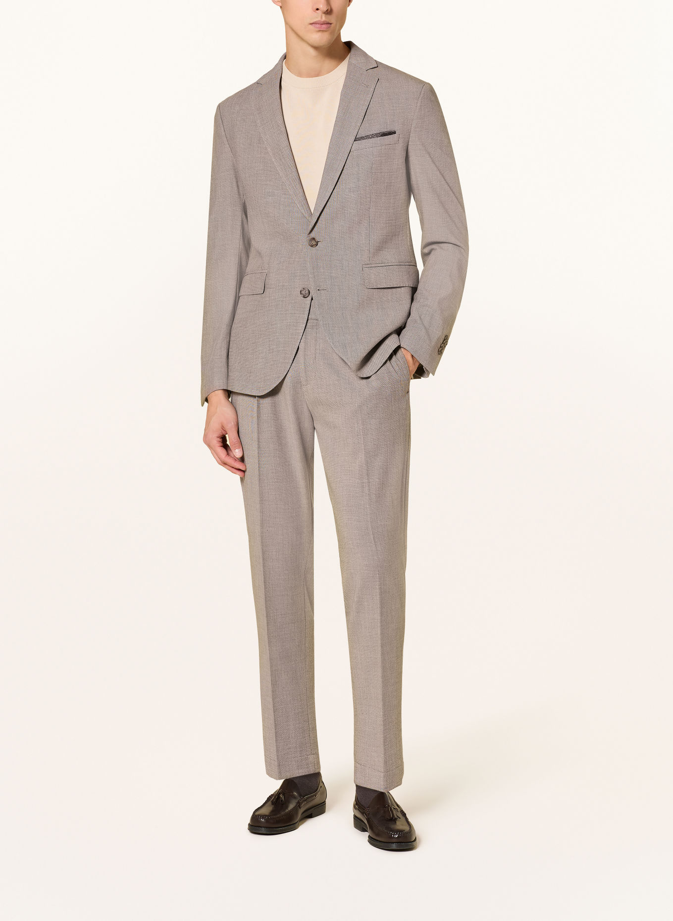CINQUE CILUCKY-jakkesæt i ekstra slim fit: BEIGE