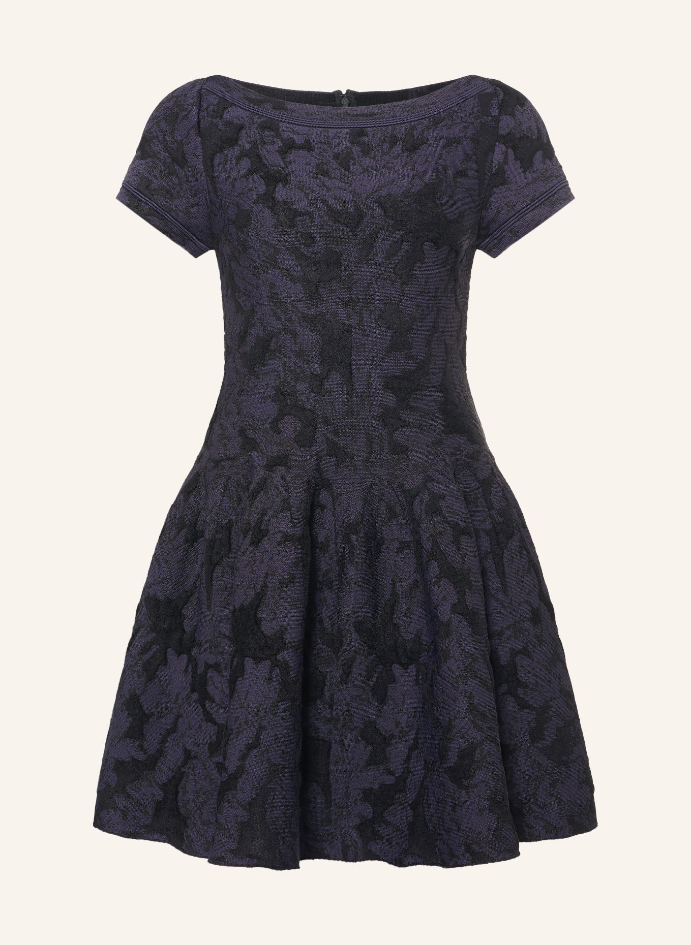 SANDRO Strickkleid: DUNKELBLAU / SCHWARZ