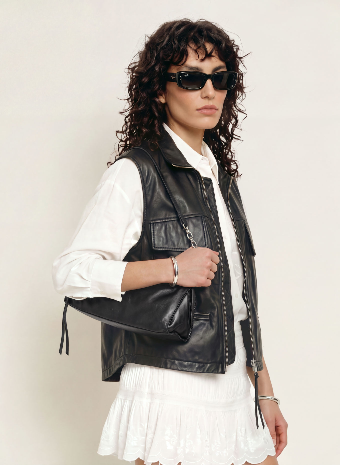 ALLSAINTS Schultertasche SILOH: SCHWARZ