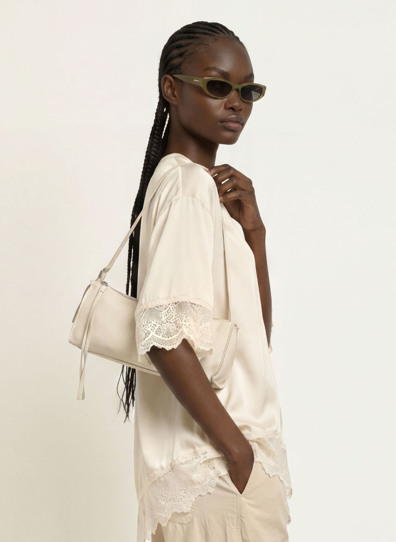 ALLSAINTS Schultertasche SILOH: CREME