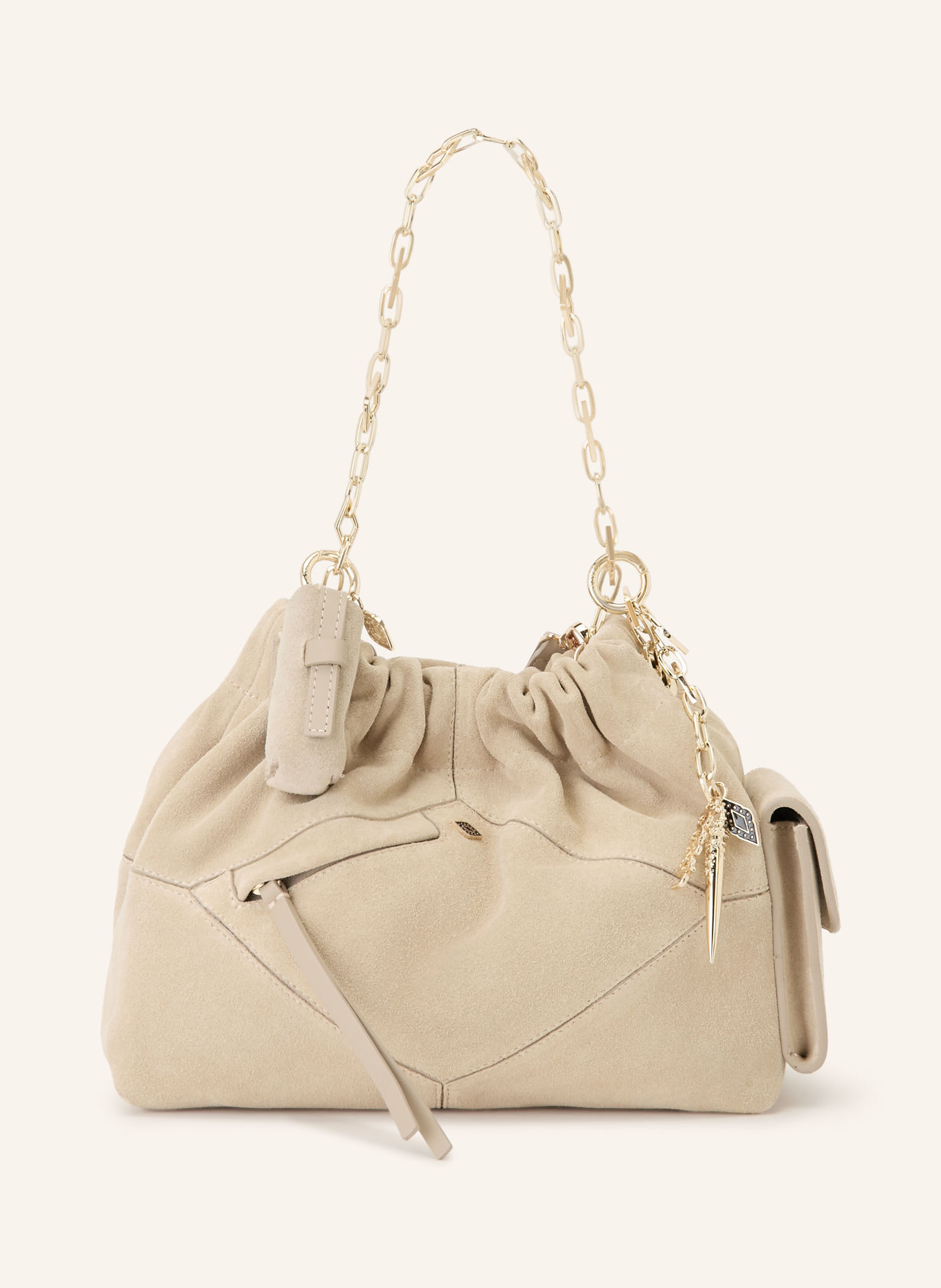 ba&sh Beuteltasche JUNE MINI: BEIGE / GOLD