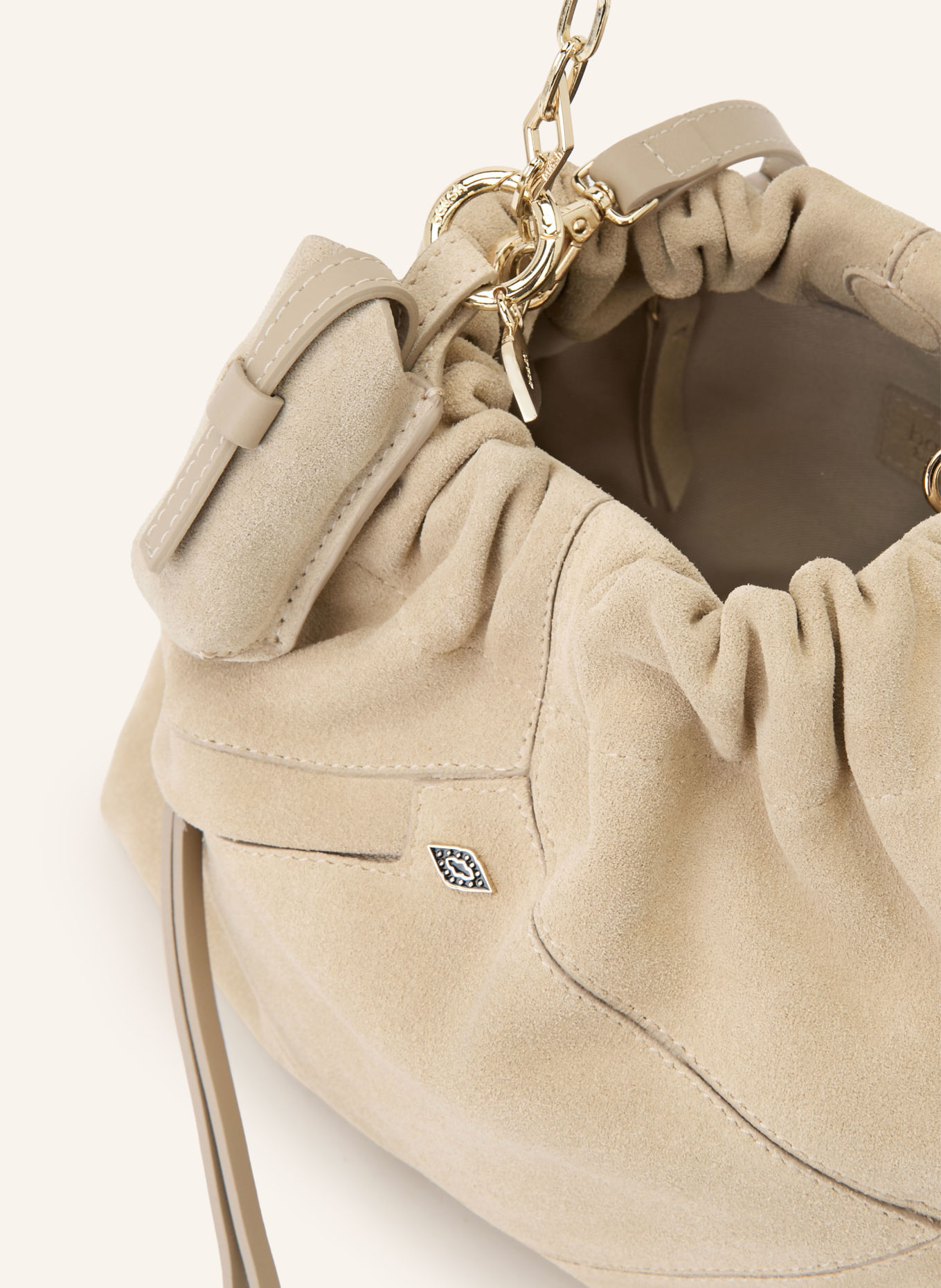 ba&sh Beuteltasche JUNE MINI: BEIGE / GOLD