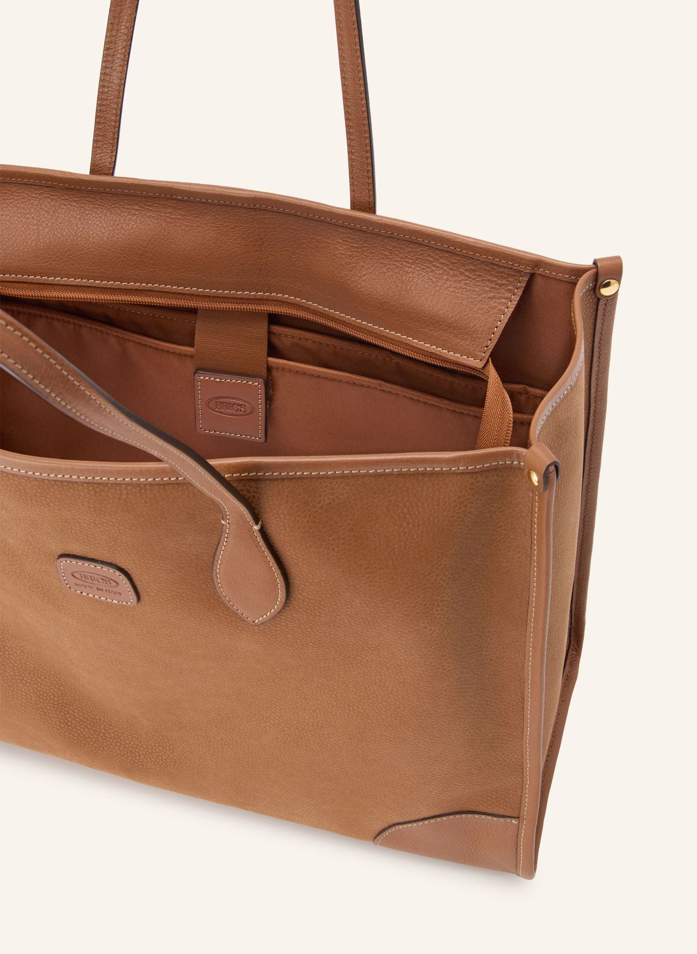 BRIC'S OPERA MEDIUM Shoppers with Laptop Compartment: BROWN / CAMEL