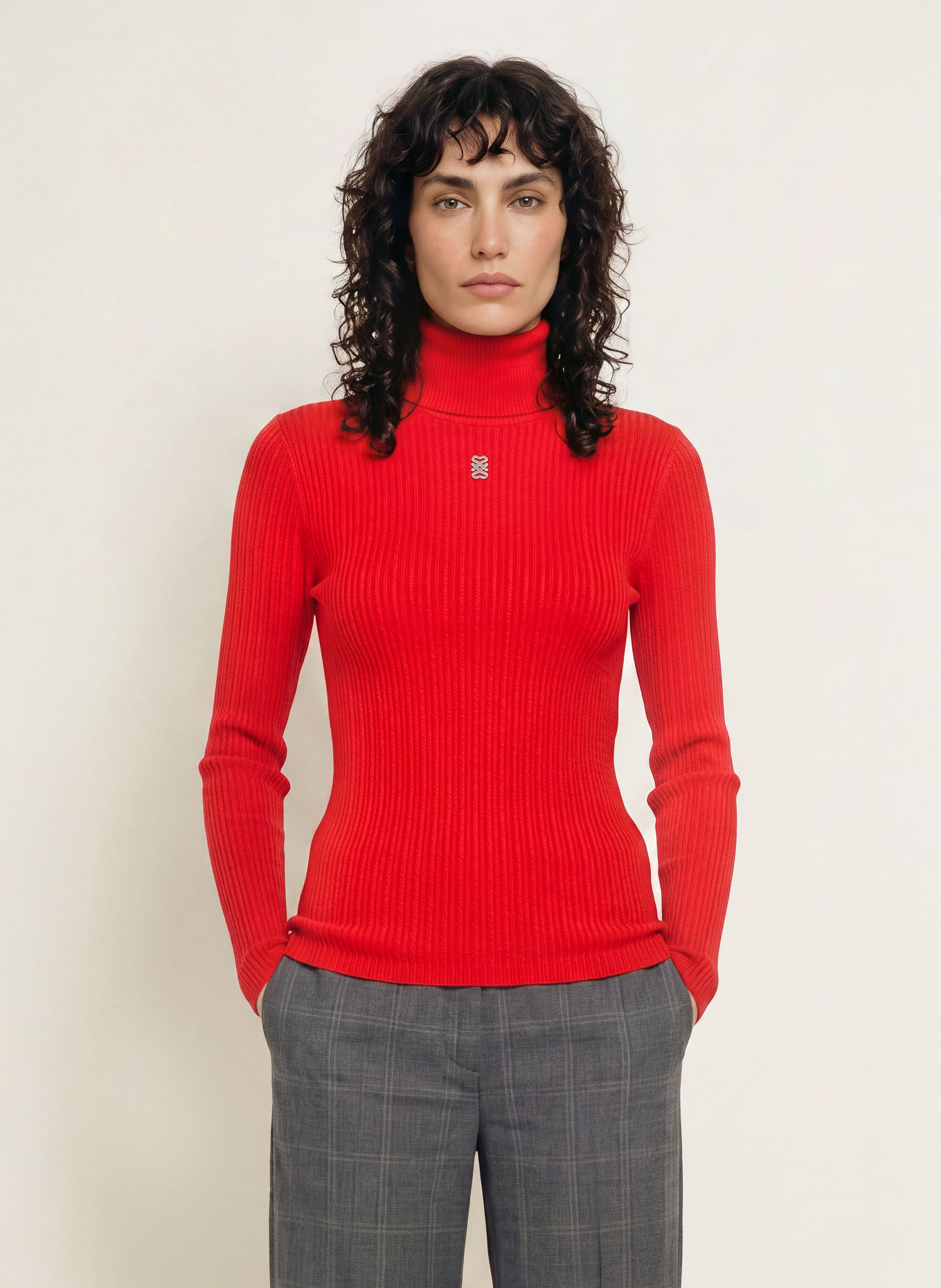 SANDRO Rollkragenpullover: ROT