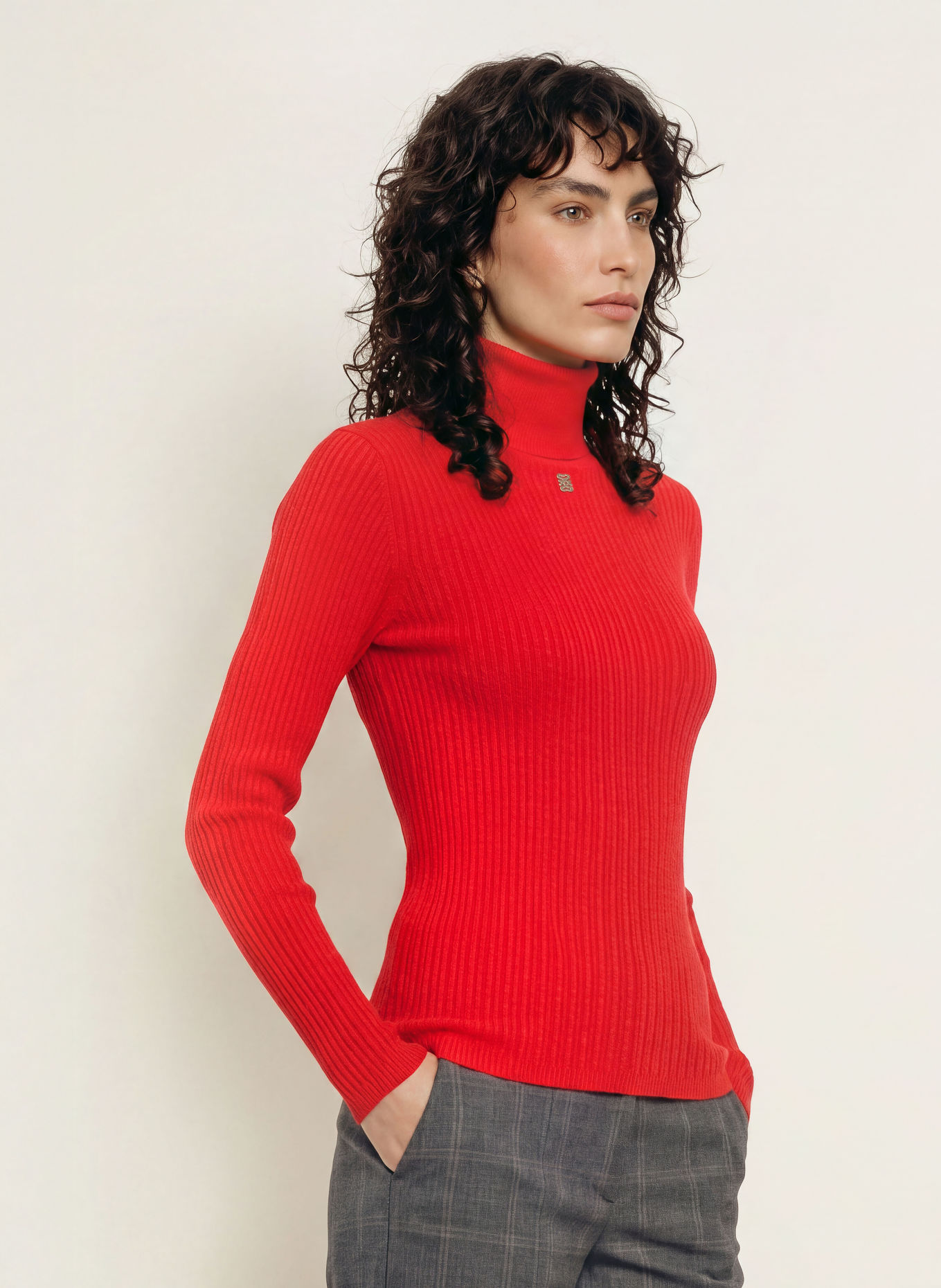 SANDRO Rollkragenpullover: ROT
