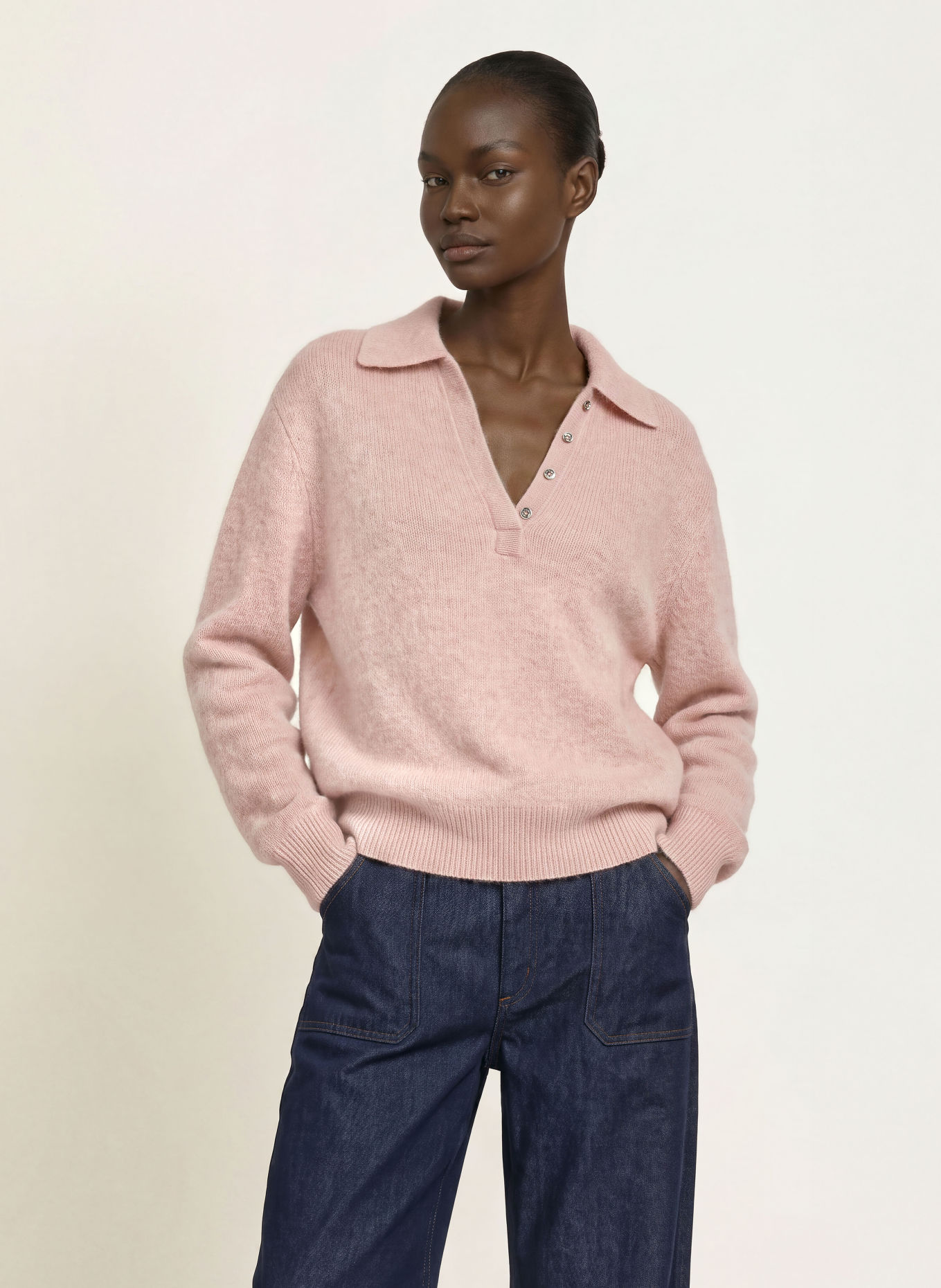 CLAUDIE PIERLOT Pullover mit Mohair: HELLROSA