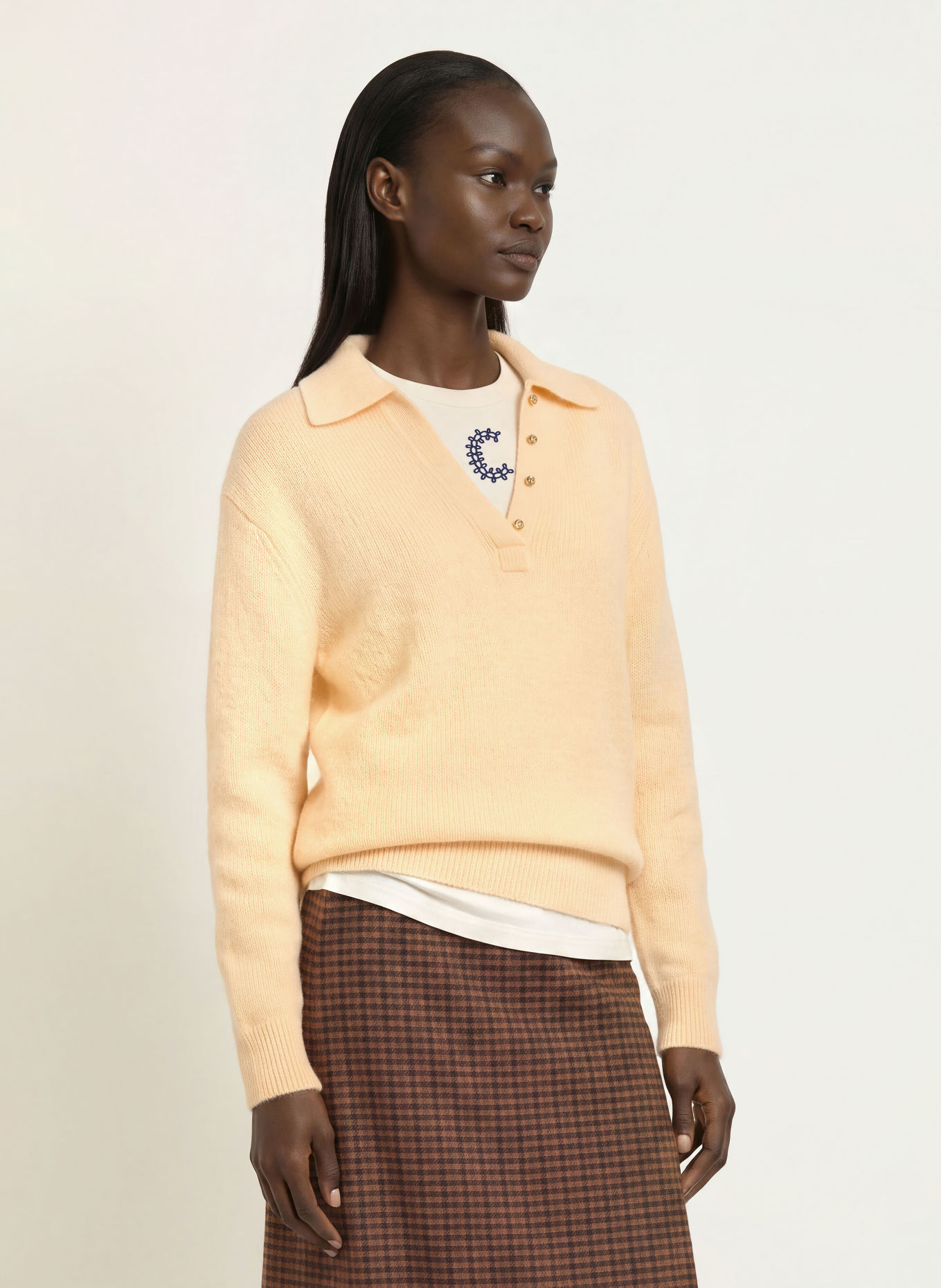 CLAUDIE PIERLOT Sweter z moheru: JASNOŻÓŁTY