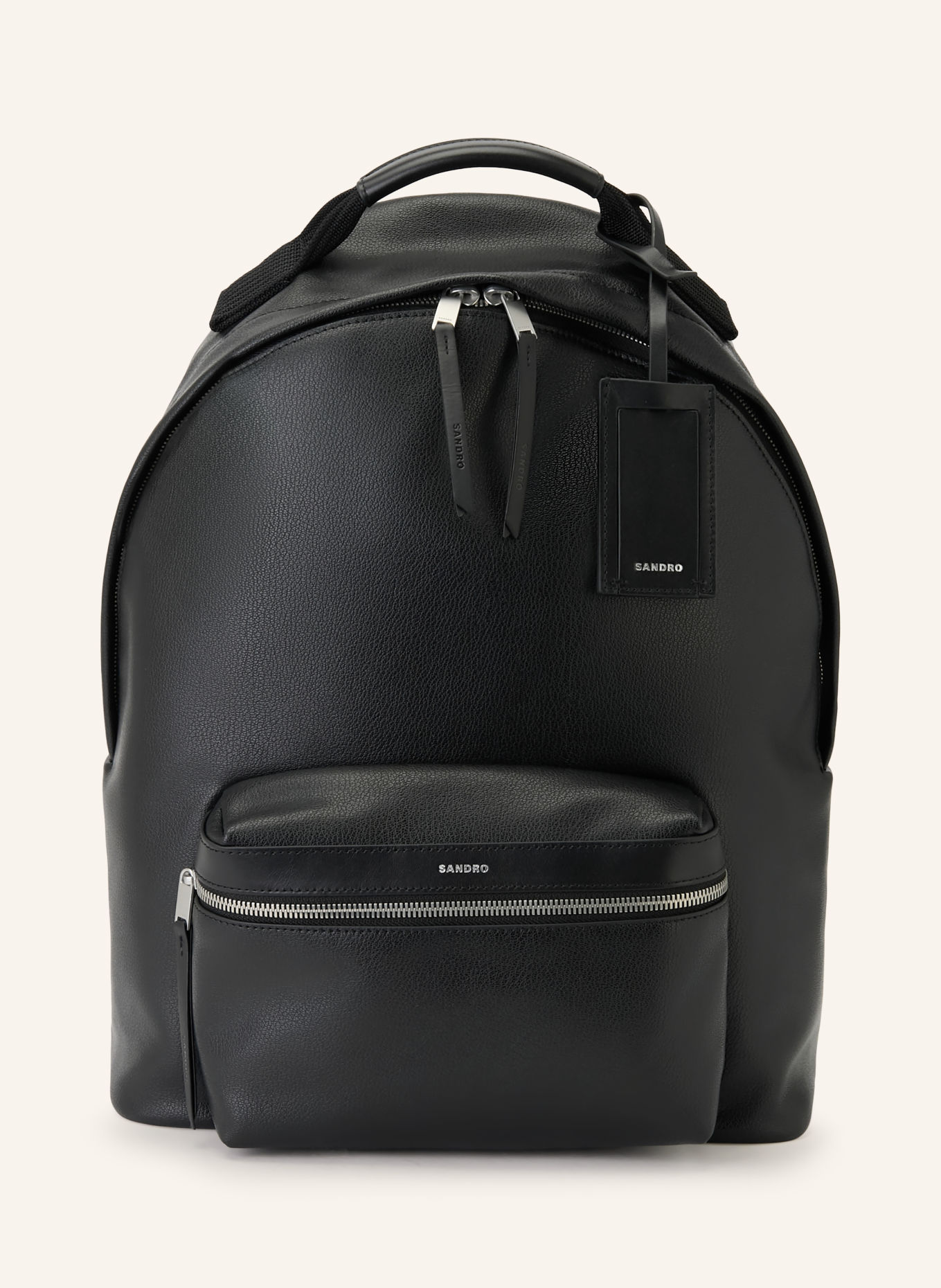 SANDRO Rucksack: SCHWARZ / SILBER