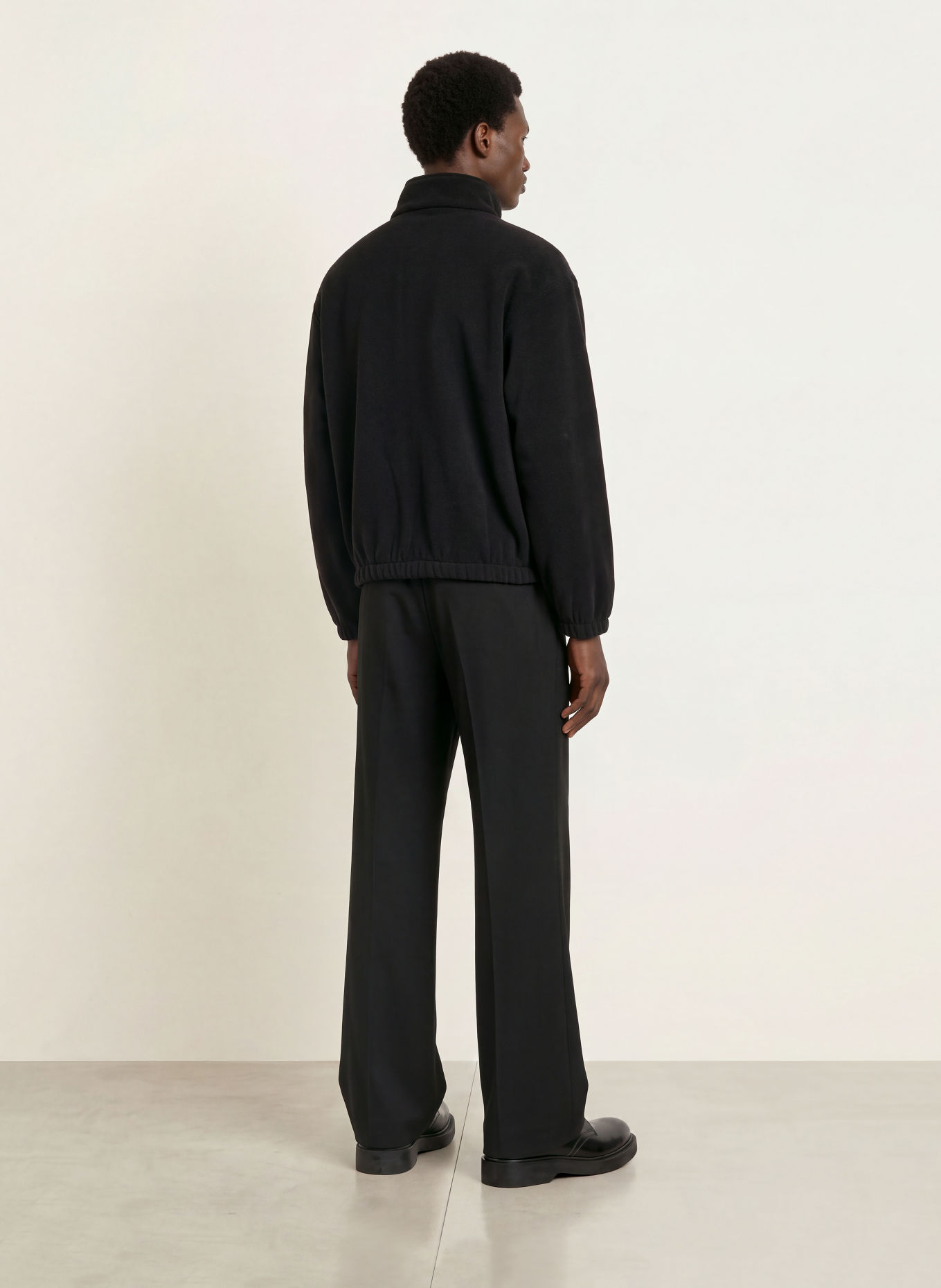 SANDRO Oversized-Troyer aus Fleece: SCHWARZ