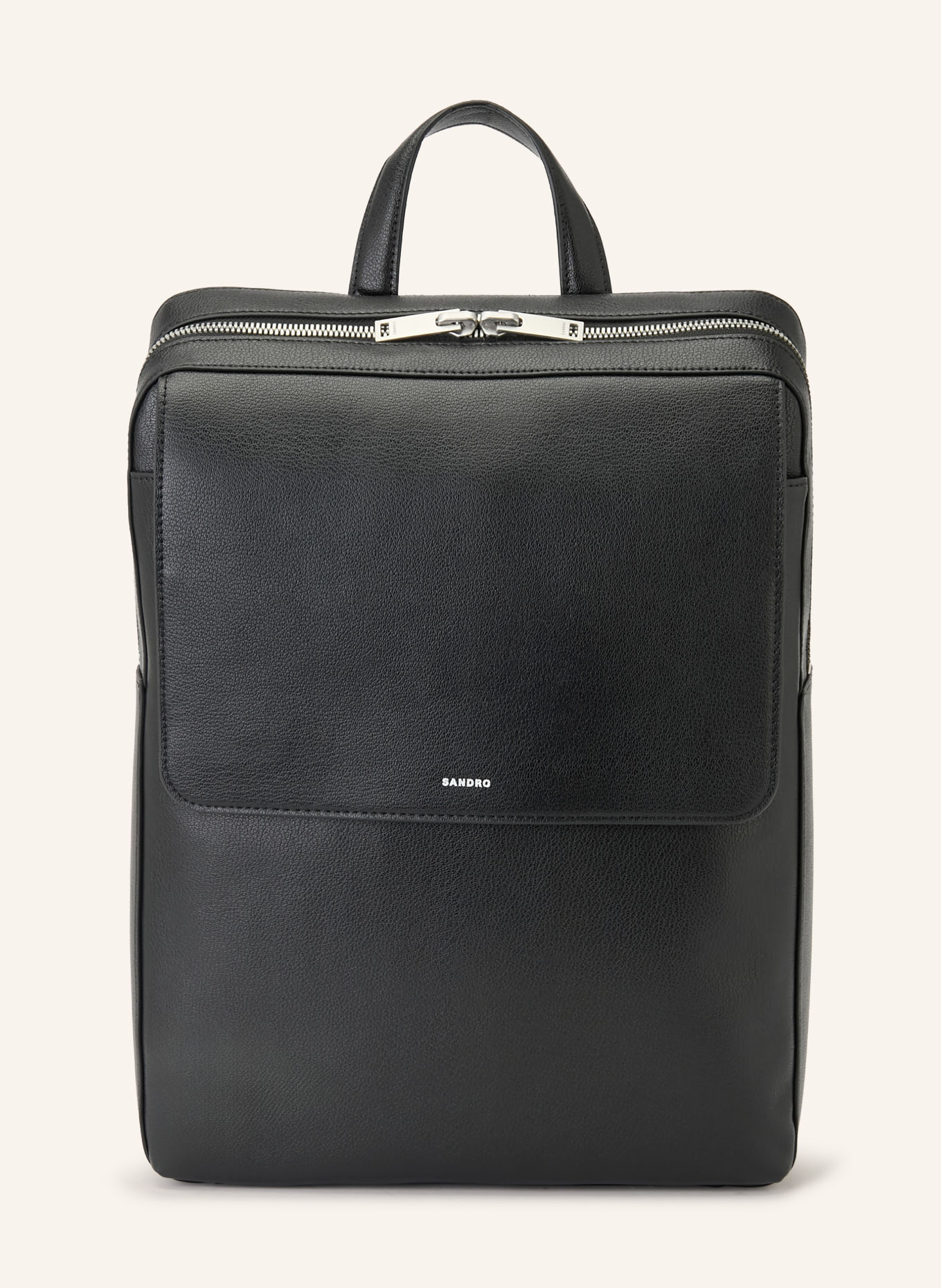 SANDRO Rucksack: SCHWARZ / SILBER
