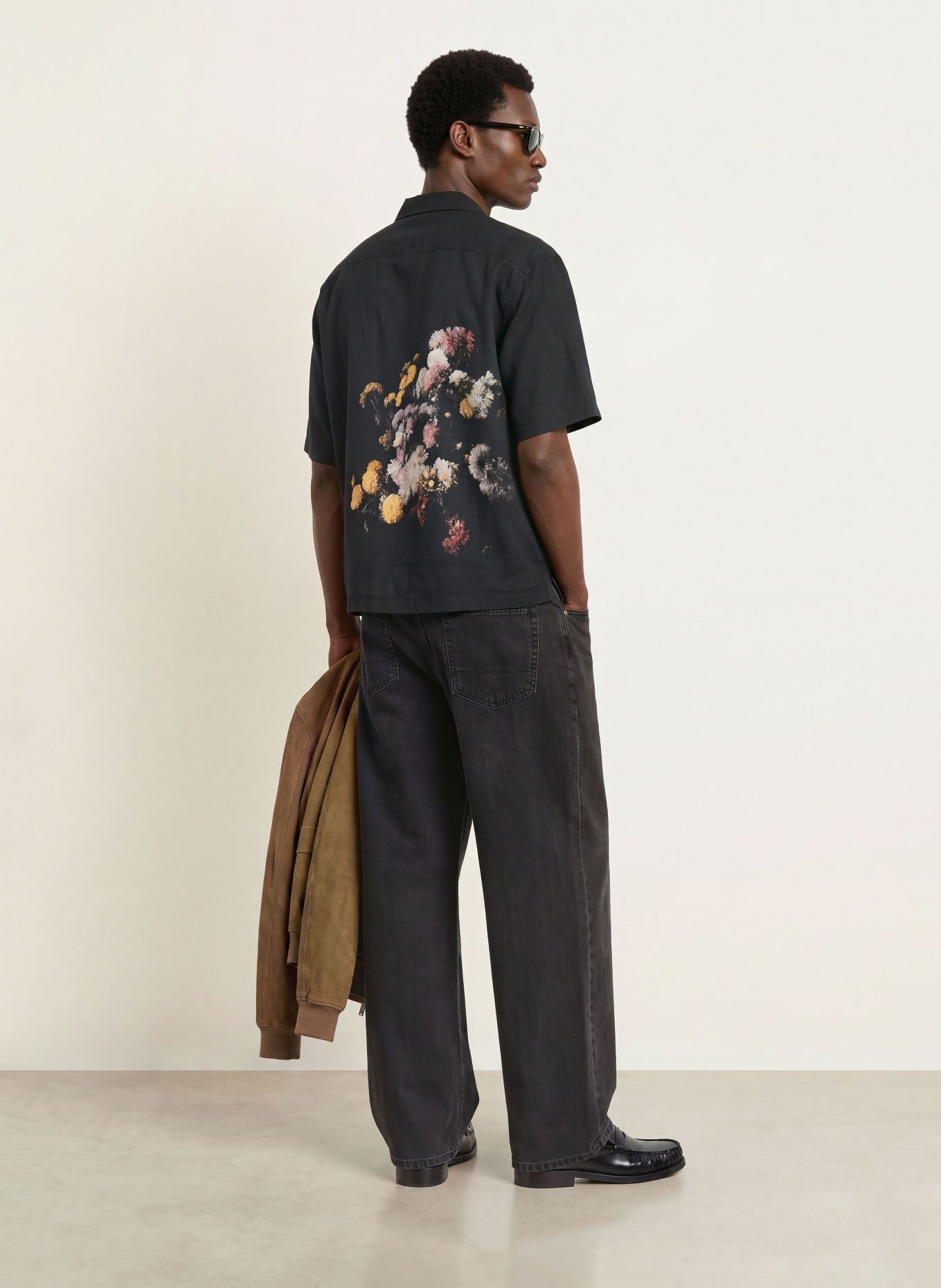 ALLSAINTS Kurzarm-Hemd FLEUR SAINT Comfort Fit: SCHWARZ / ROSA / GELB