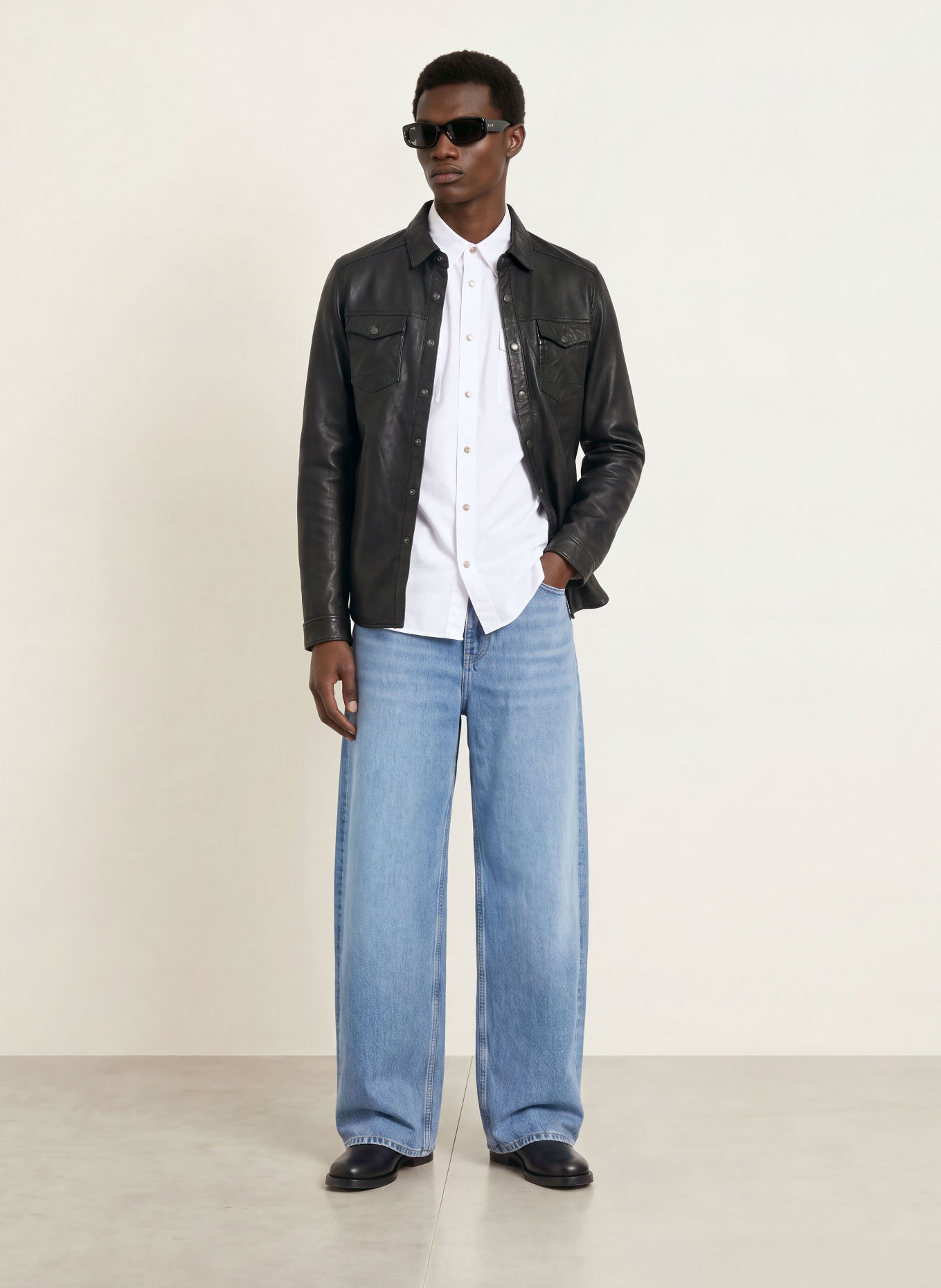 ALLSAINTS KENIL Comfort Fit Shirt: WHITE
