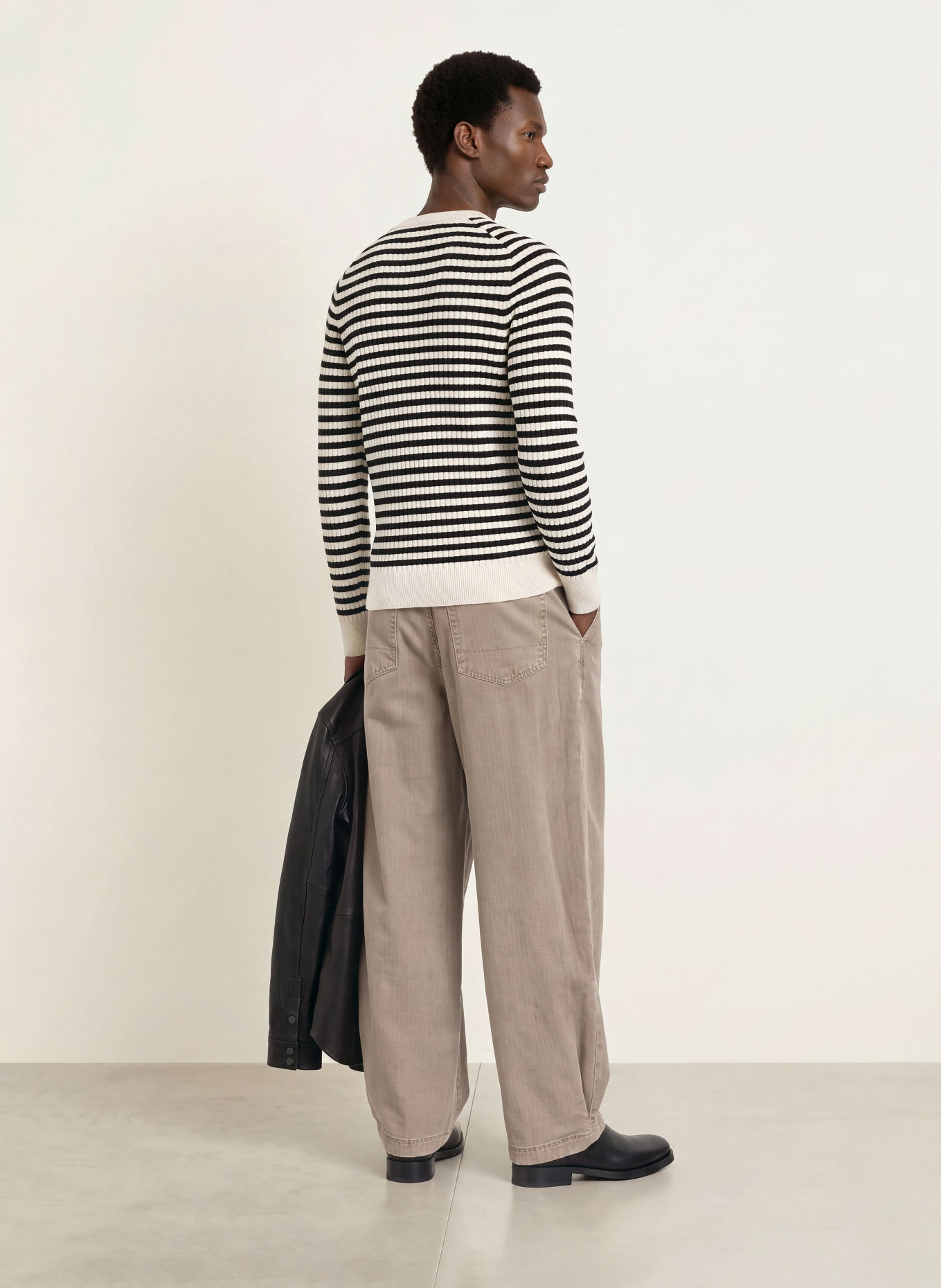 ALLSAINTS Pullover ARLO: SCHWARZ / ECRU