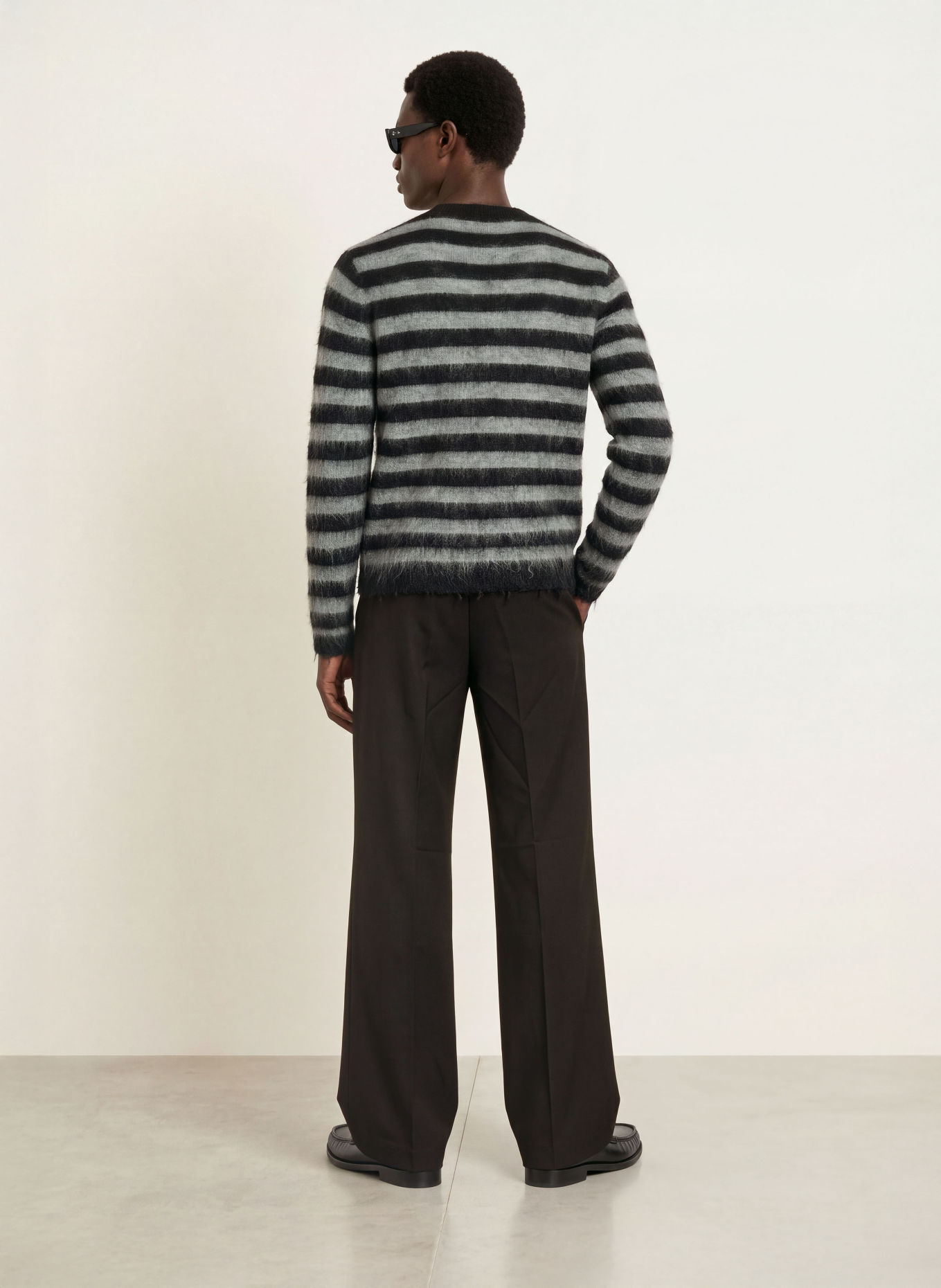 ALLSAINTS YORK Tailored Fit Trousers: BLACK