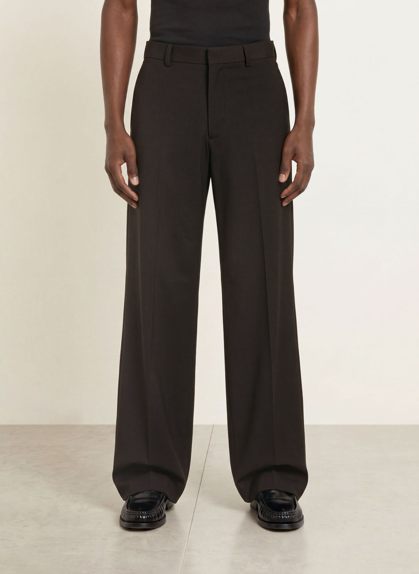 ALLSAINTS YORK Tailored Fit Trousers: BLACK