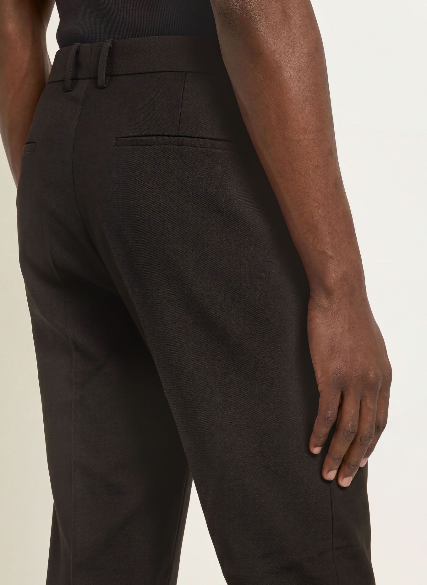 ALLSAINTS YORK Tailored Fit Trousers: BLACK