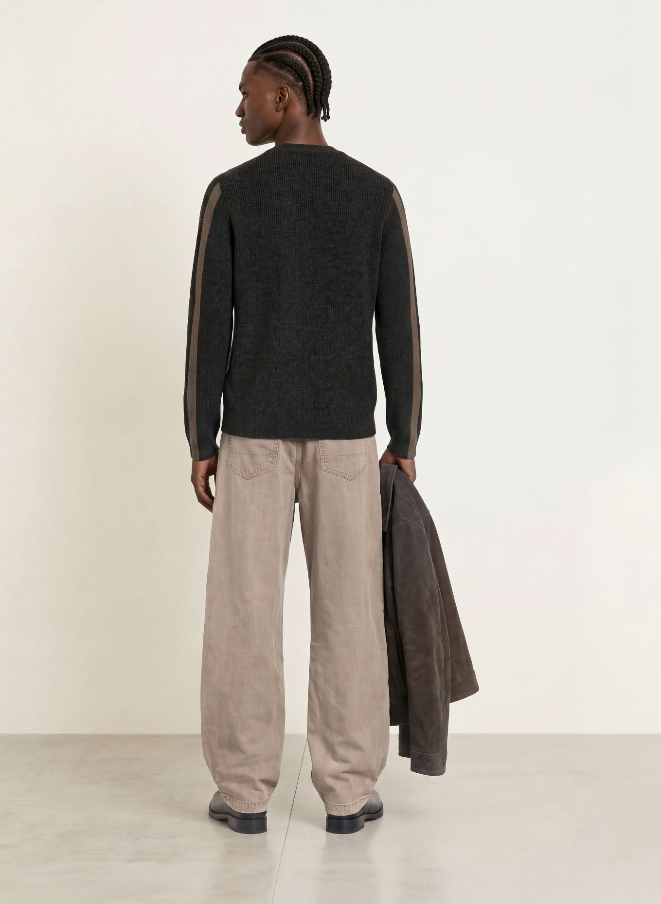 ALLSAINTS Pullover HAWKE: DUNKELGRAU / TAUPE