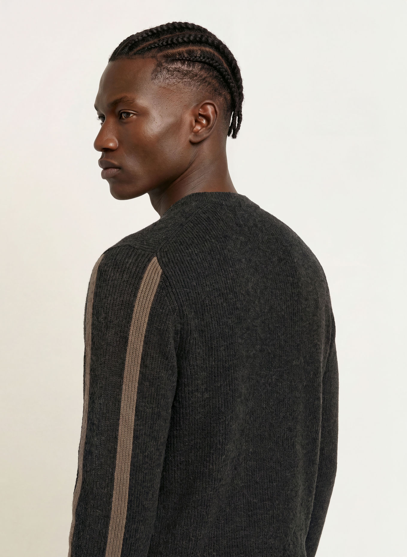 ALLSAINTS Pullover HAWKE: DUNKELGRAU / TAUPE